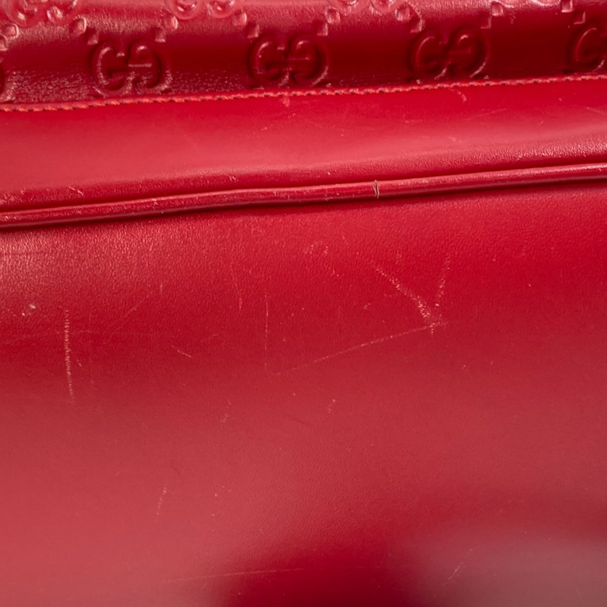 Gucci Red Leather Backpack (Pre-Owned)