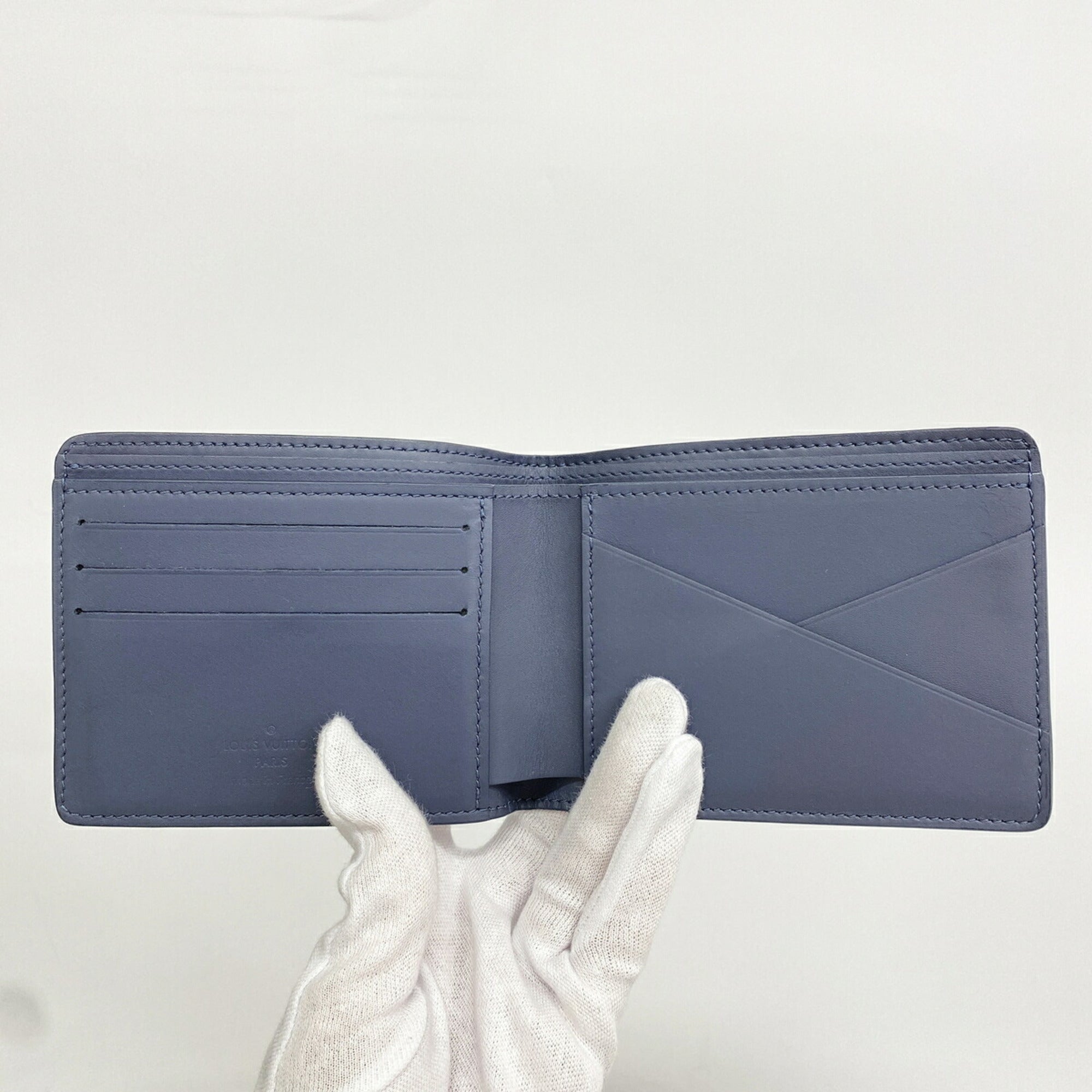 Louis Vuitton Blue Bill Wallet (Bi-Fold) (Pre-Owned)
