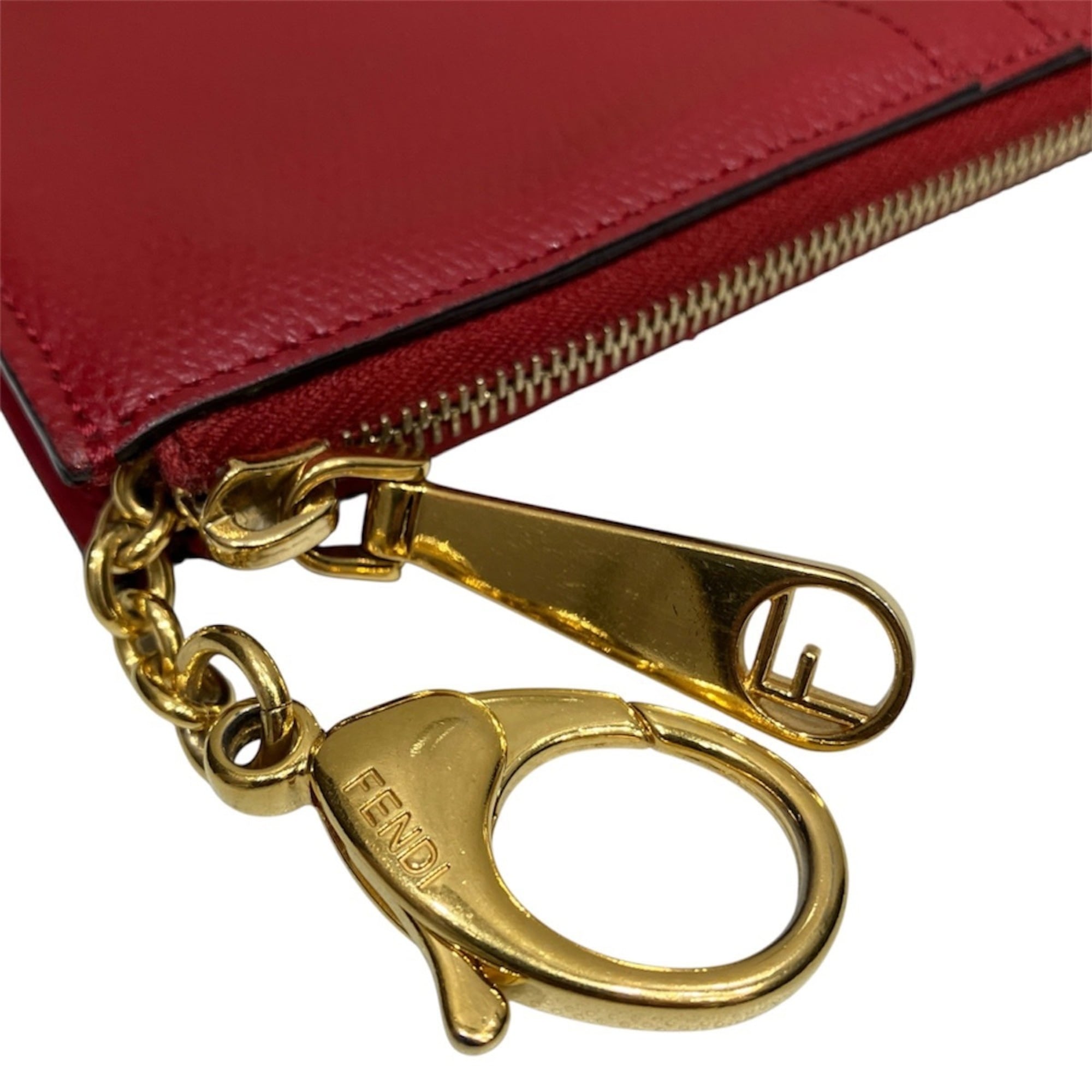 Fendi Zucca Leather Coin Purse/Coin Case (Pre-Owned)