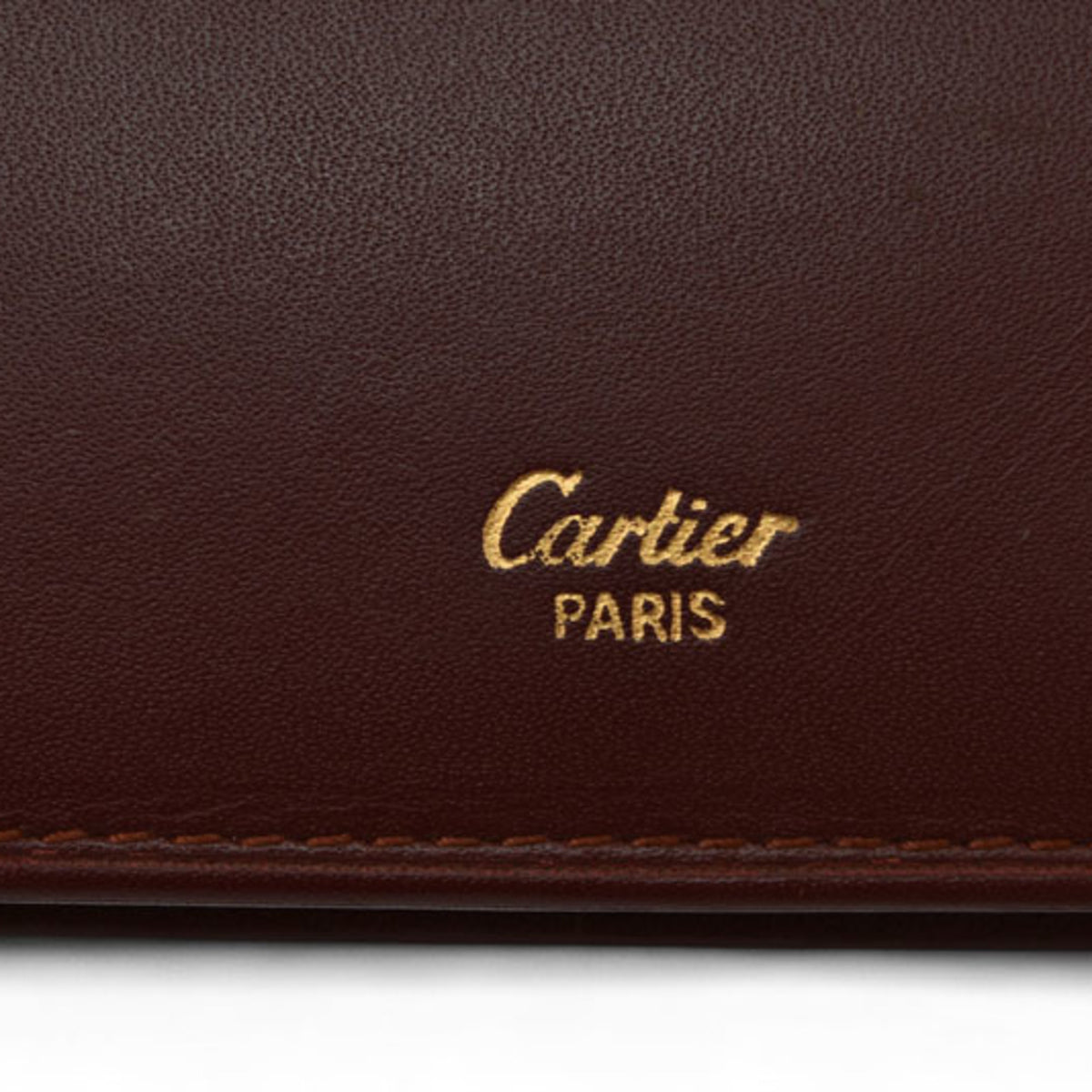 Cartier Bordeaux Leather Wallet (Bi-Fold) (Pre-Owned)