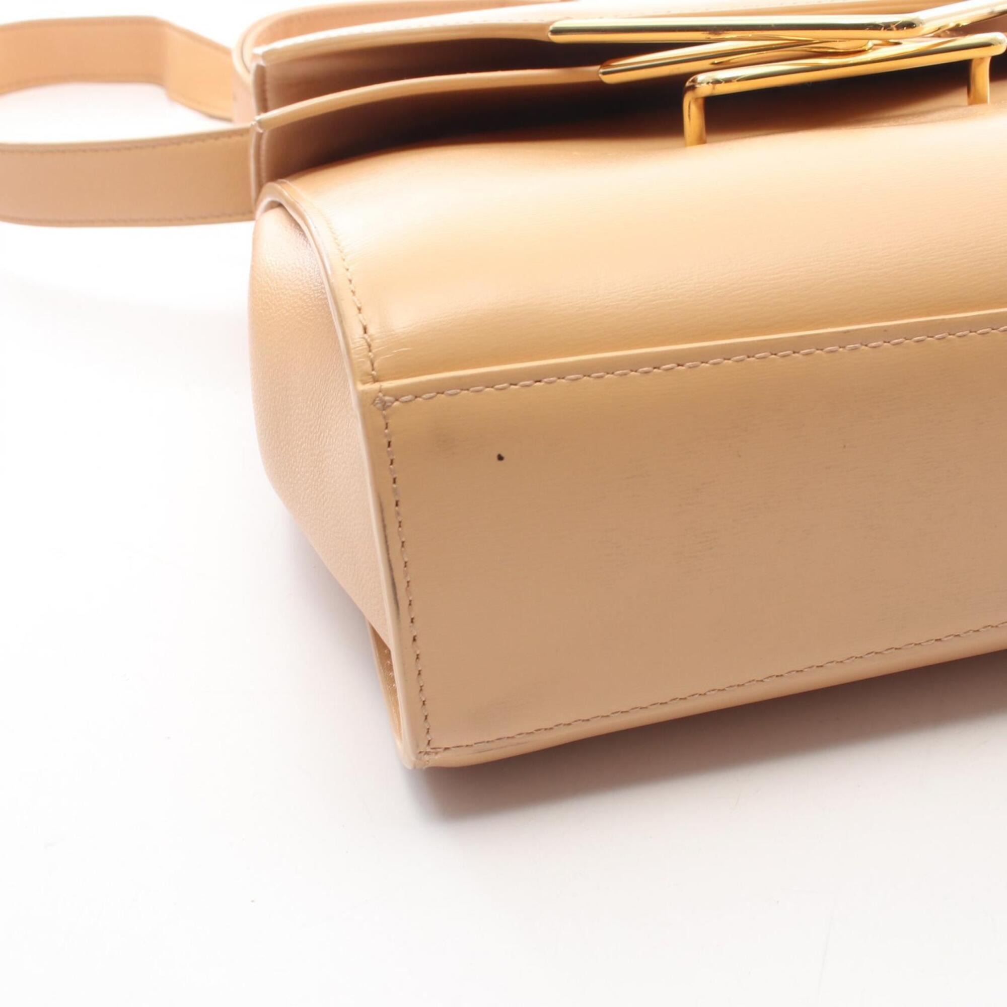 Bottega Veneta Beige Leather Handbag Shoulder Bag (Pre-Owned)