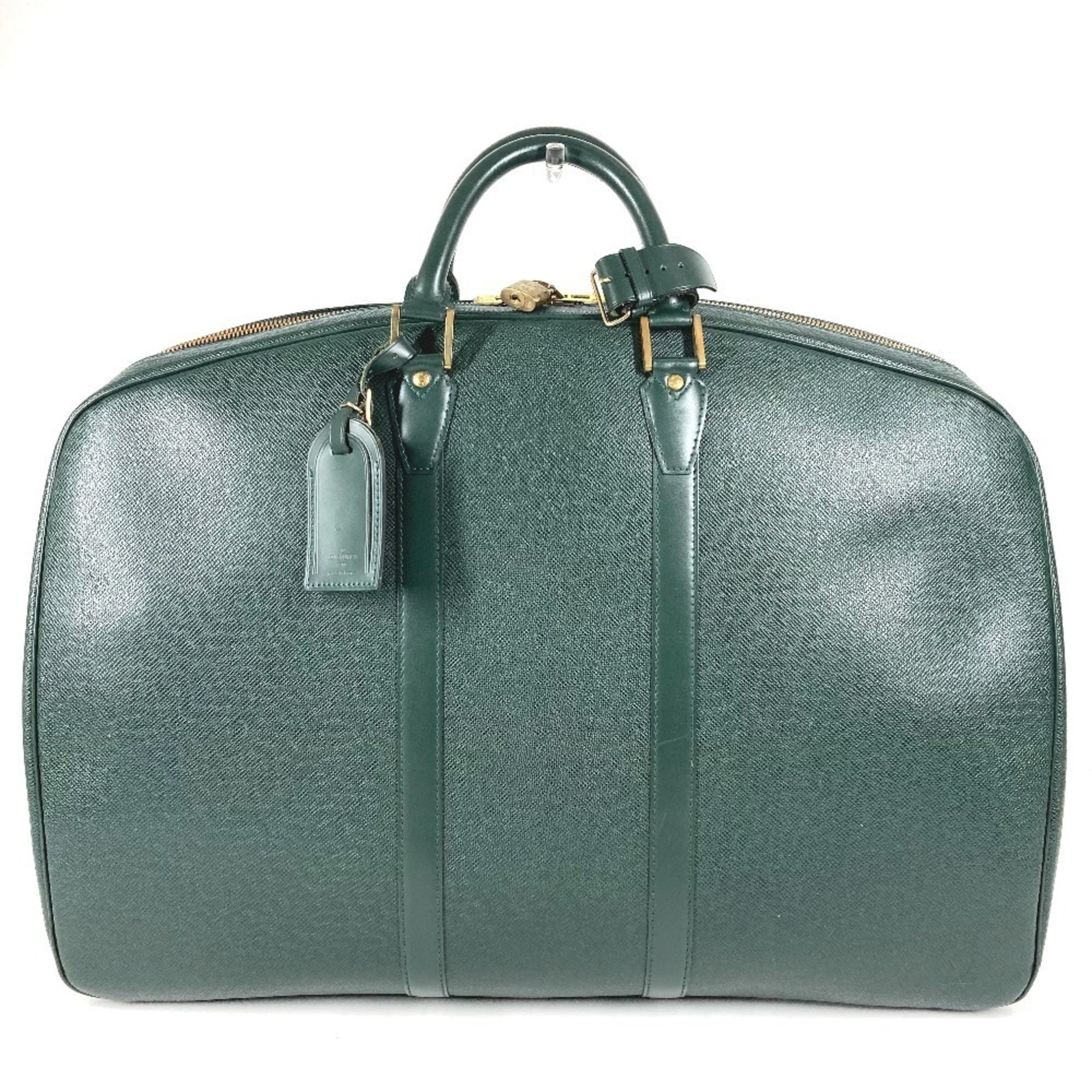 Louis Vuitton Taiga Episea Green Taiga Leather Boston Bag (Pre-Owned)