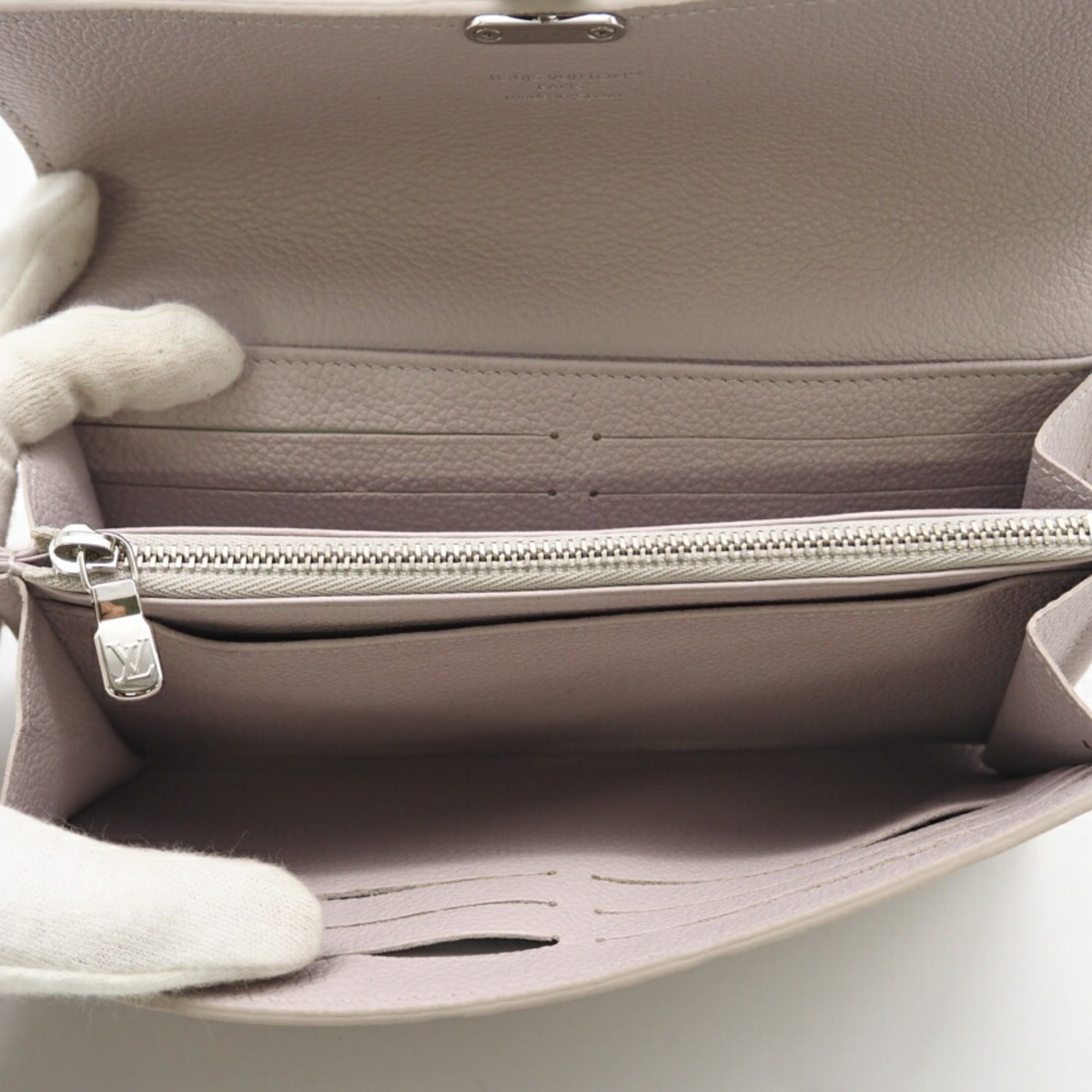Louis Vuitton Empreinte Gray Pink Leather Long Wallet (Bi-Fold) (Pre-Owned)