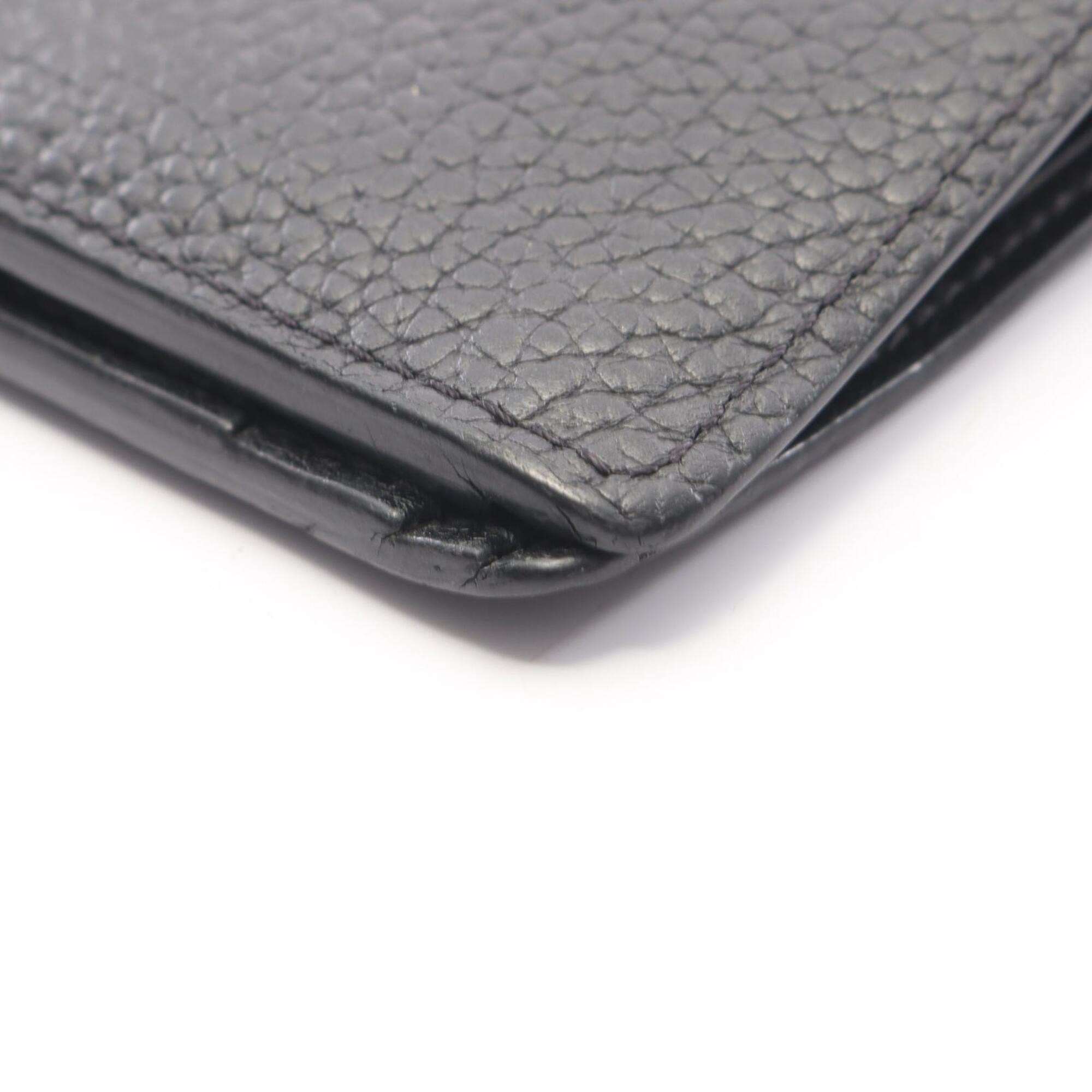 Louis Vuitton Black Leather Wallet (Bi-Fold) (Pre-Owned)