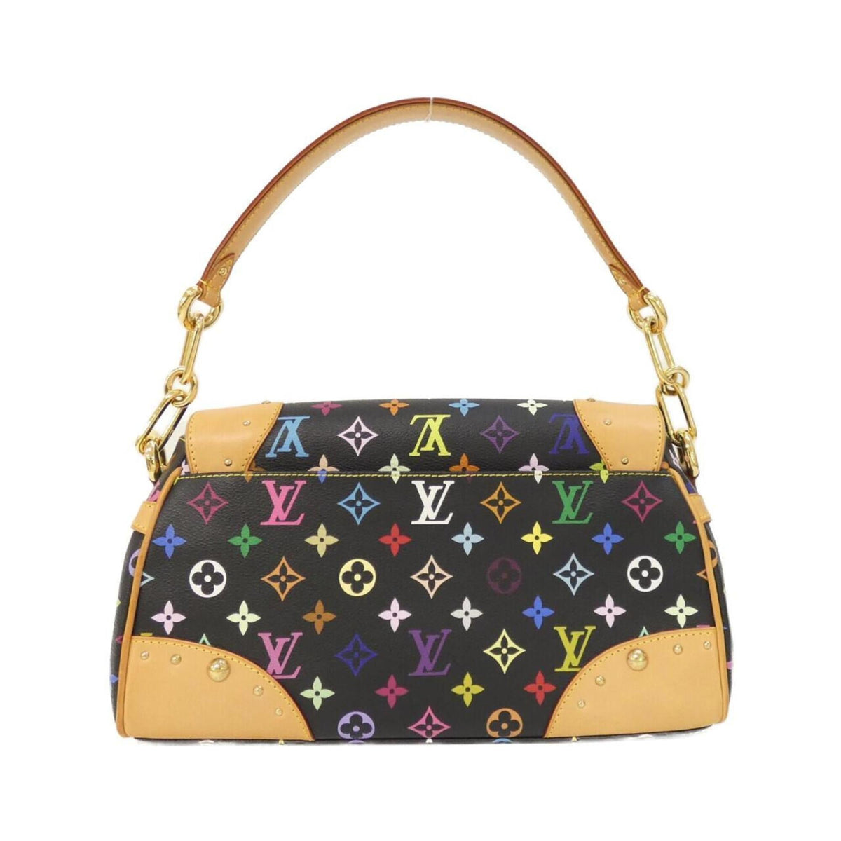 Louis Vuitton Black Coated Canvas Handbag (Pre-Owned)