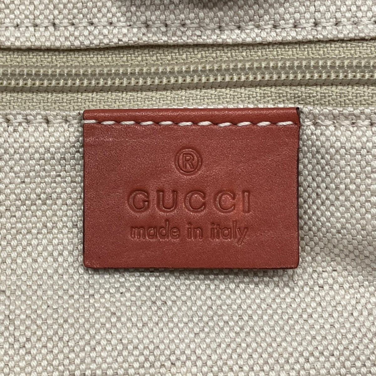 Gucci Beige Cotton Leather Handbag (Pre-Owned)