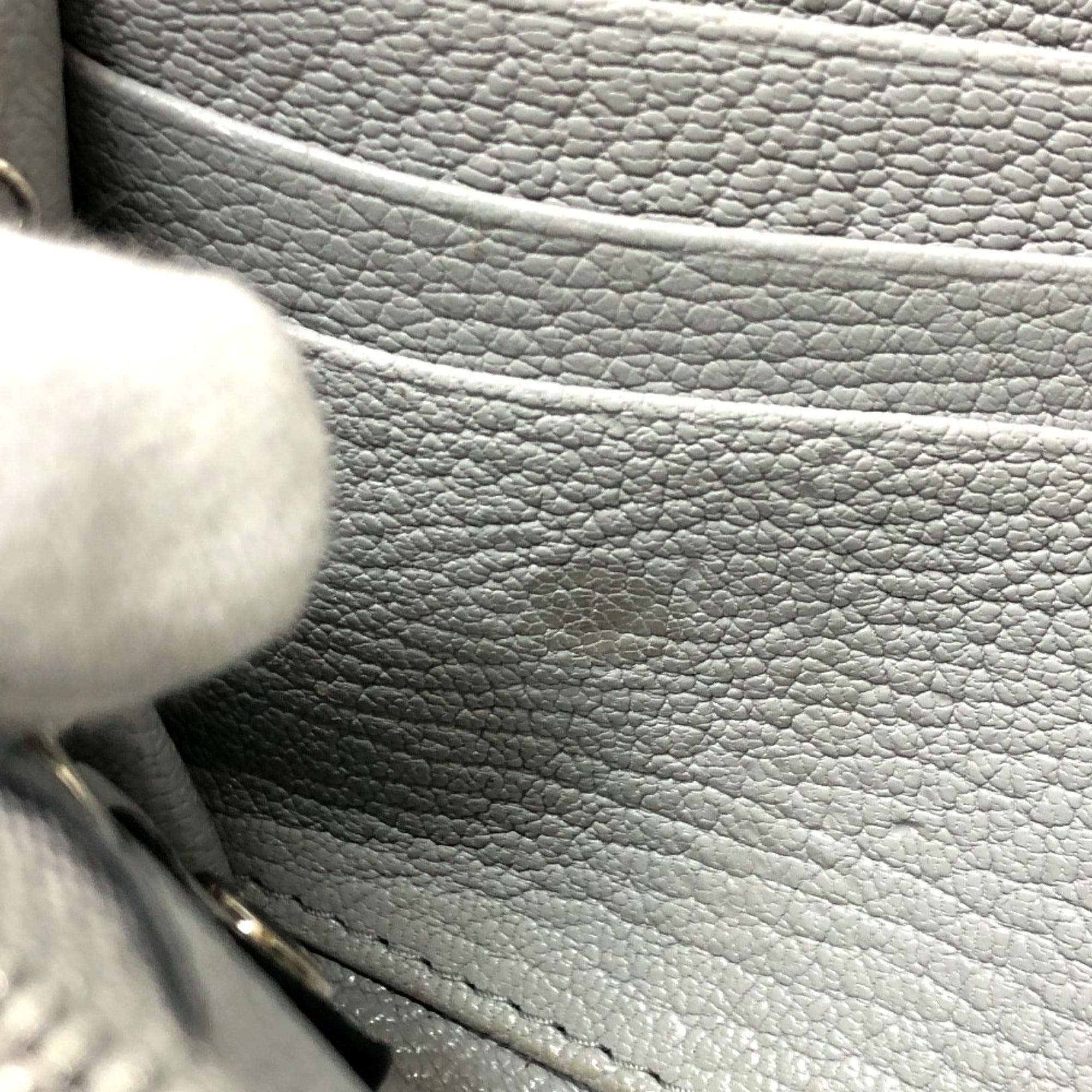 Miu Miu Gray Leather Long Wallet (Bi-Fold) (Pre-Owned)