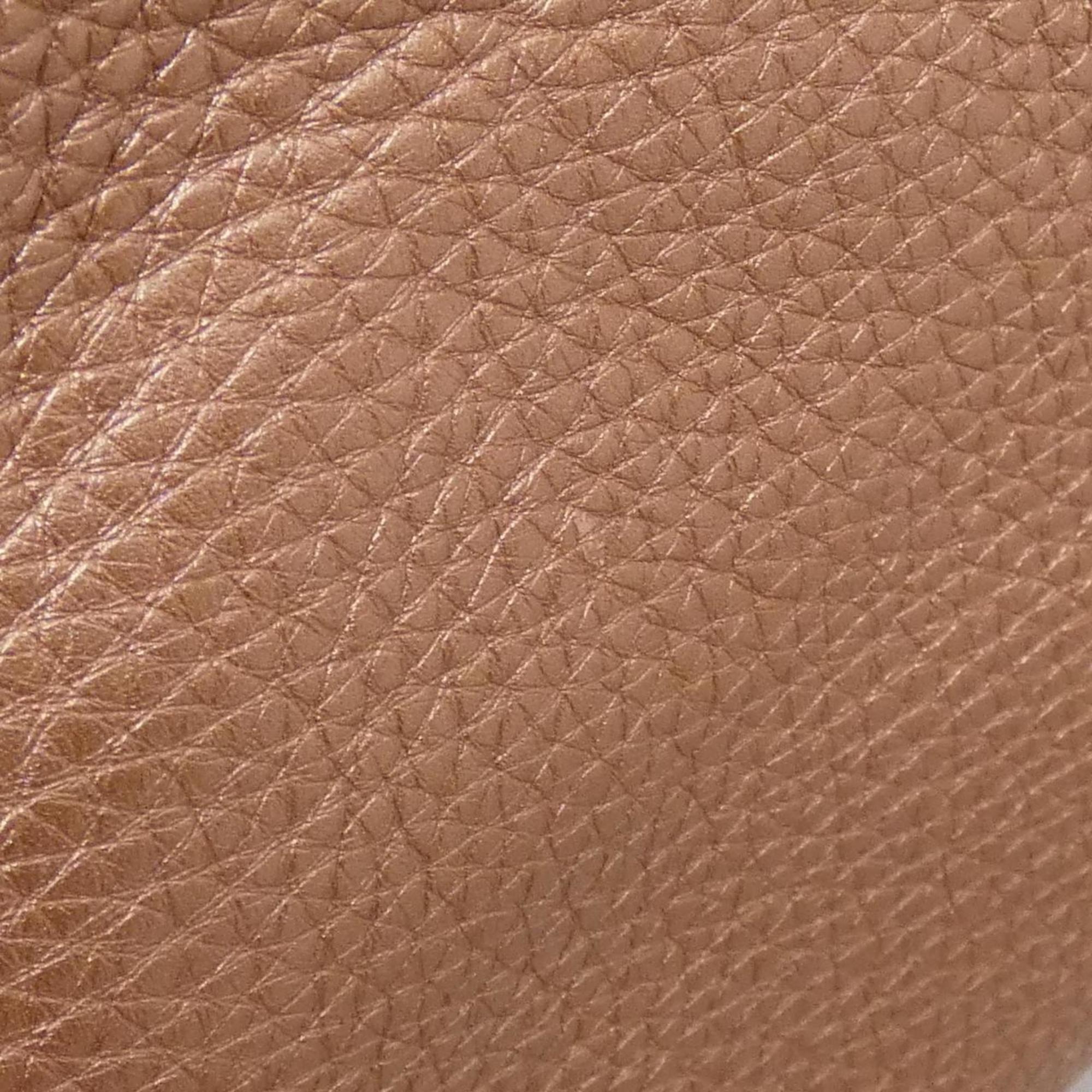 Fendi Beige Pink Leather Shoulder Bag (Pre-Owned)
