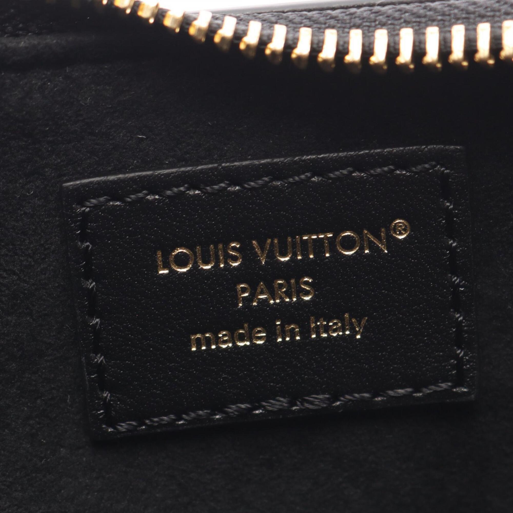 Louis Vuitton Black Leather Handbag Pochette Shoulder Bag (Pre-Owned)