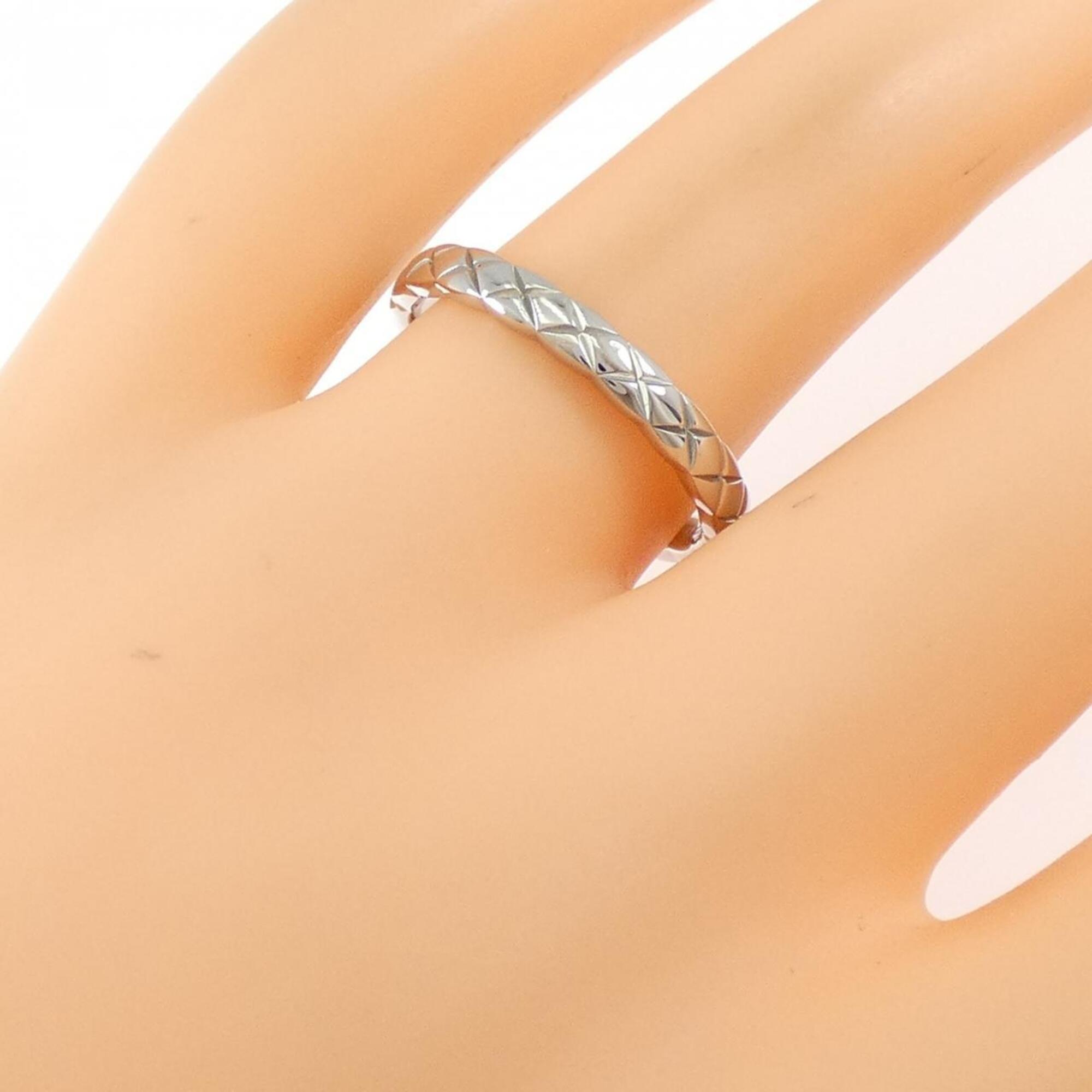 Chanel Platinum 950 Band Ring (Pre-Owned)