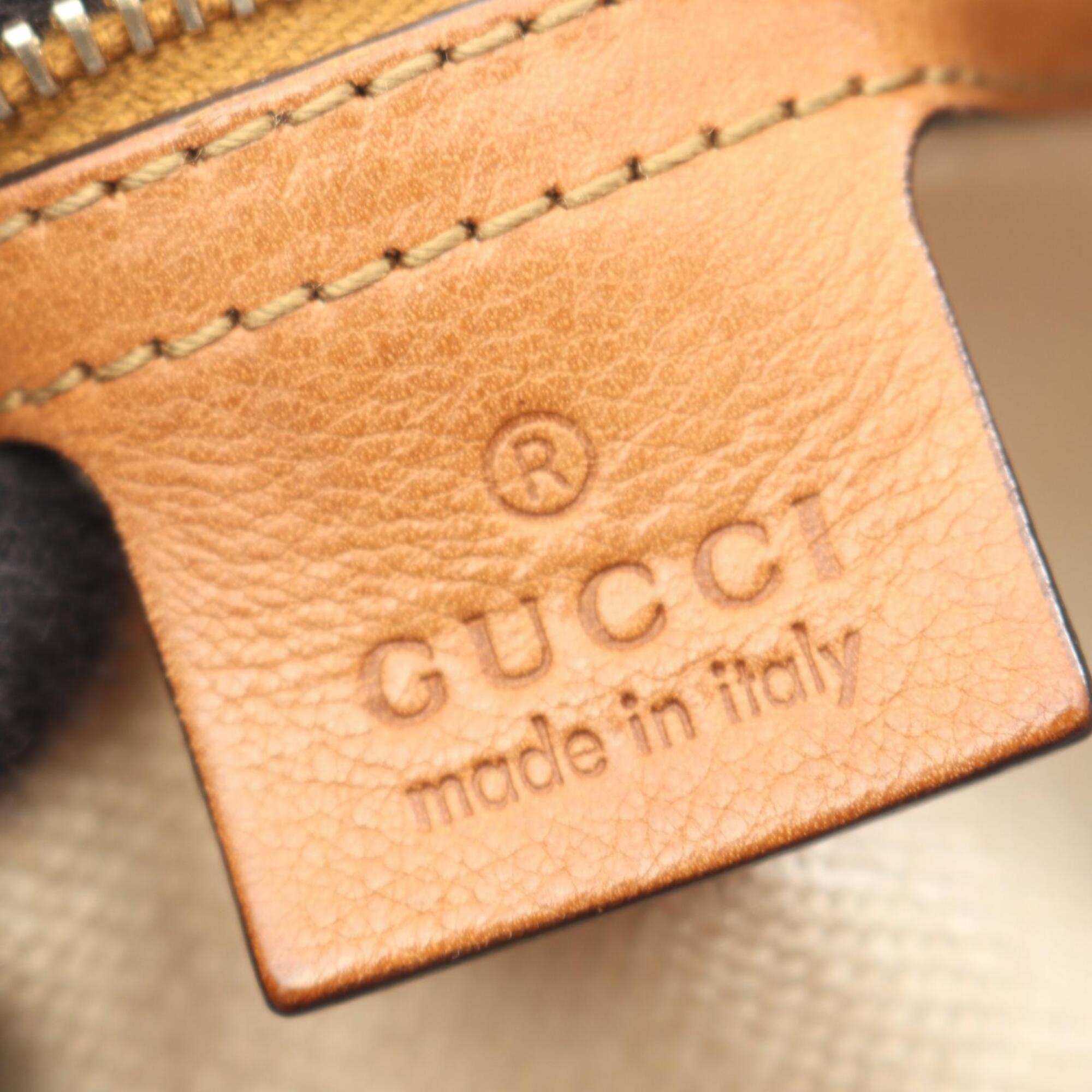 Gucci Brown Leather Handbag Shoulder Bag (Pre-Owned)