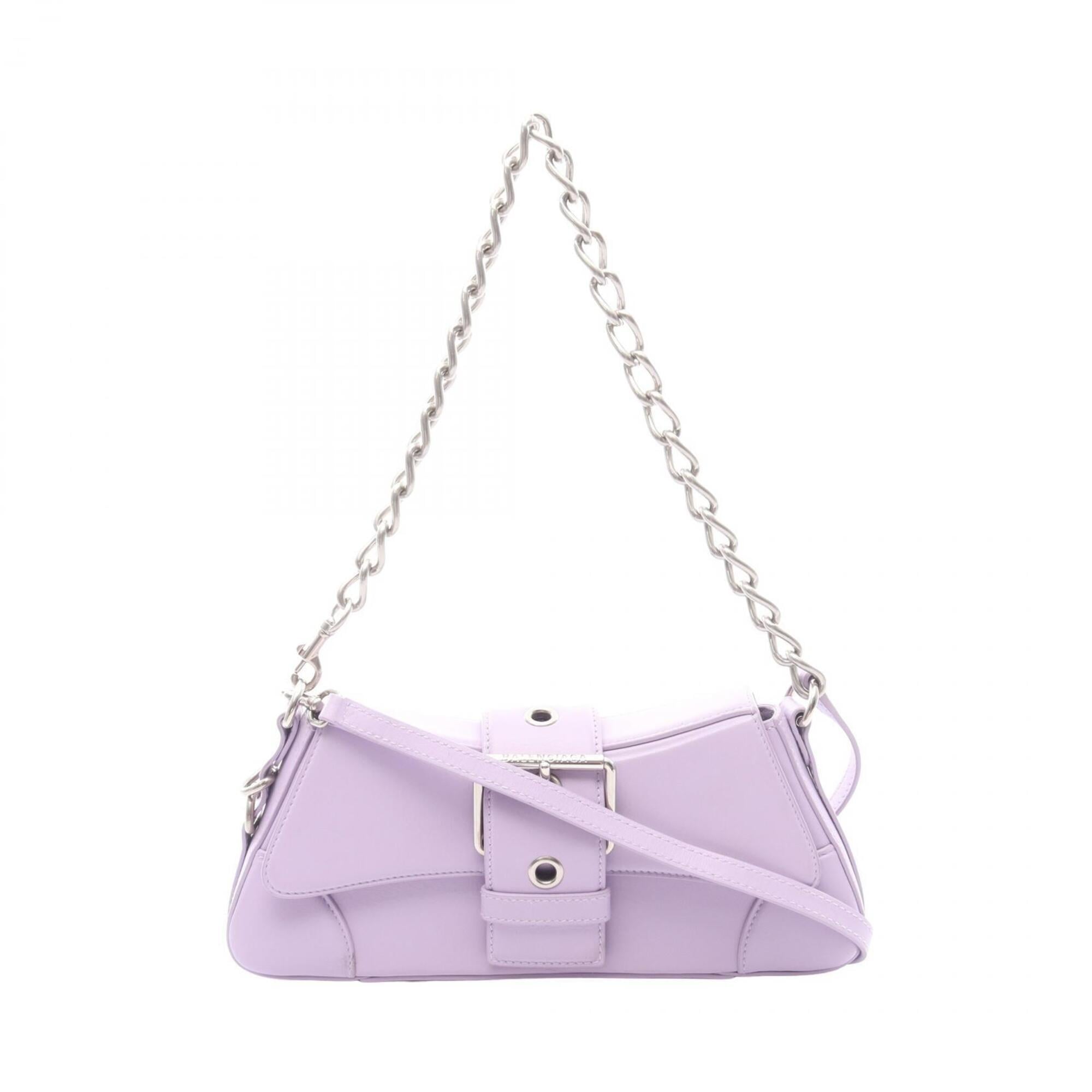 Balenciaga Purple Leather Handbag Shoulder Bag (Pre-Owned)