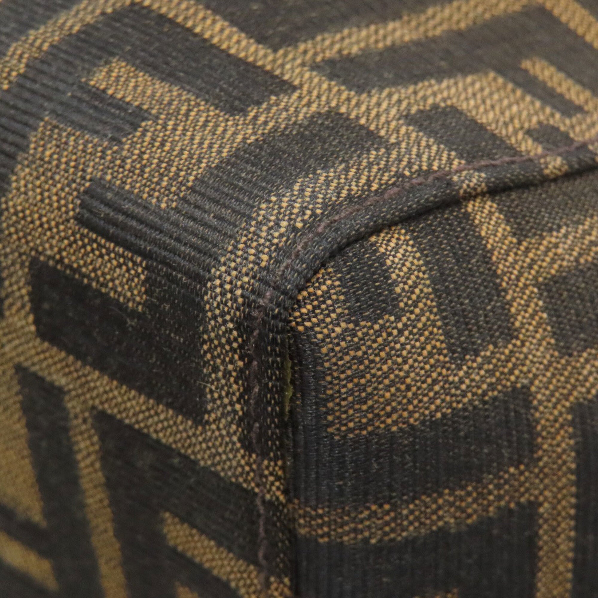 Fendi Zucca Brown Zucca Handbag (Pre-Owned)