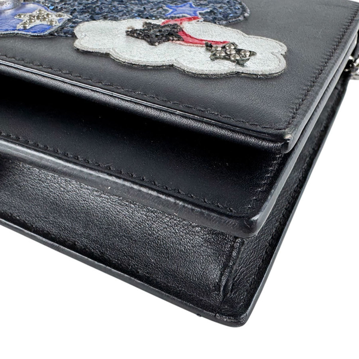 Saint Laurent Black Leather Shoulder Bag (Pre-Owned)