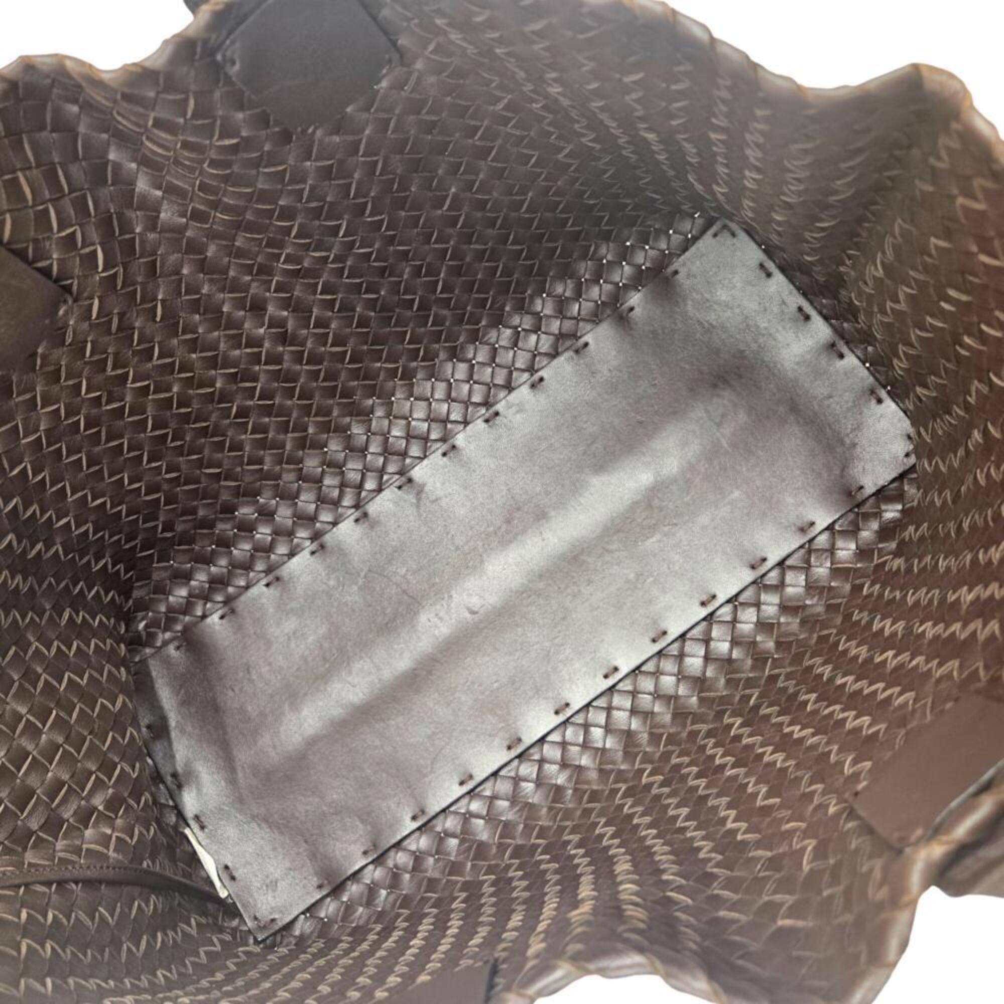 Bottega Veneta Brown Leather Pouch Tote Bag (Pre-Owned)