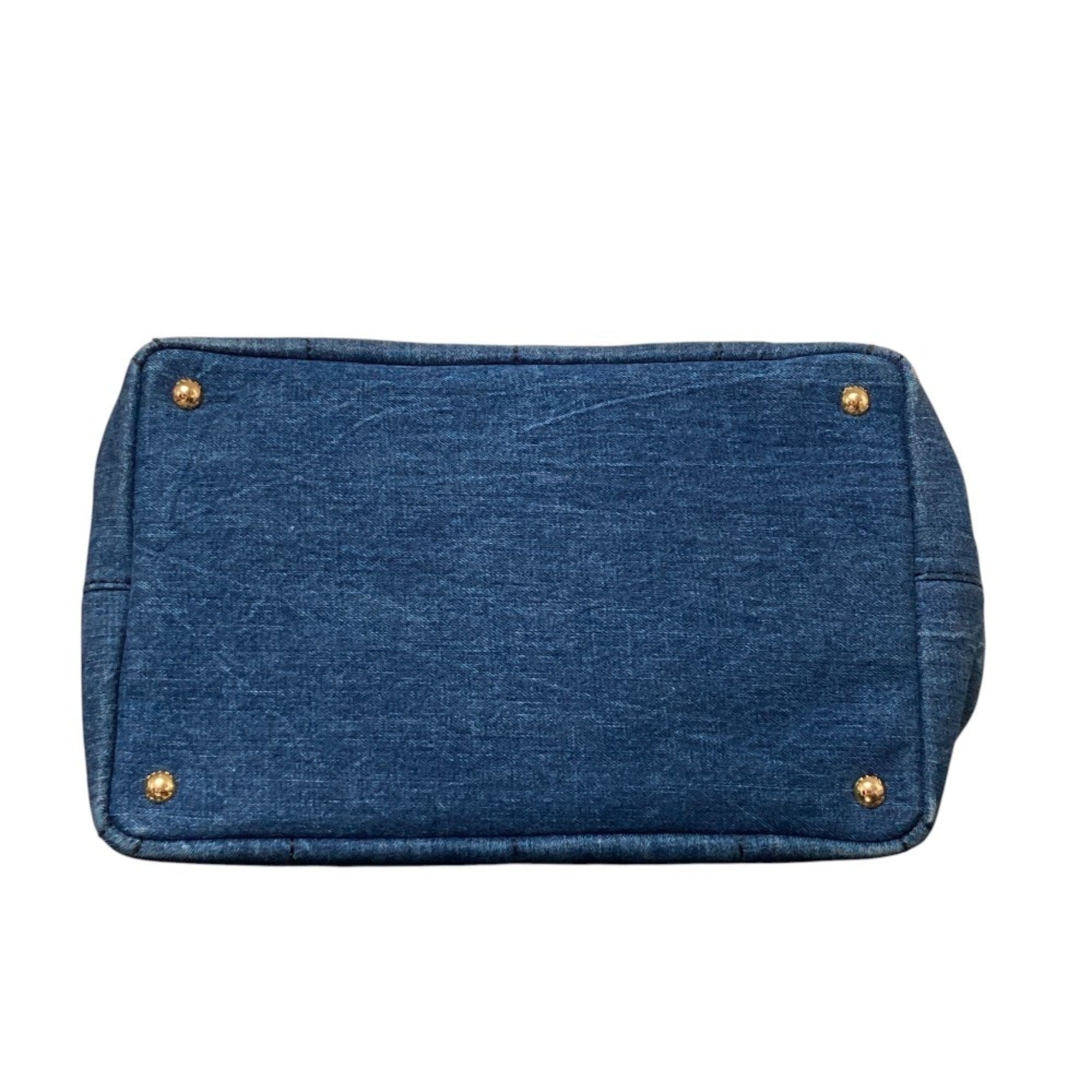 Prada Dark Blue Denim Tote Bag (Pre-Owned)