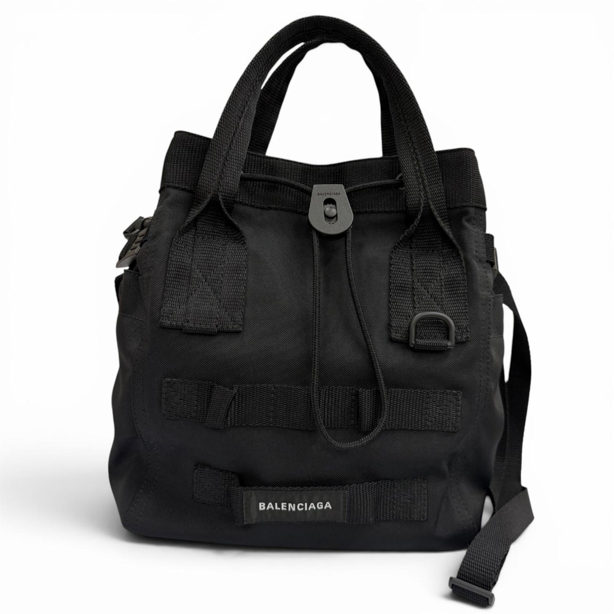 Balenciaga Black Nylon Tote Bag (Pre-Owned)