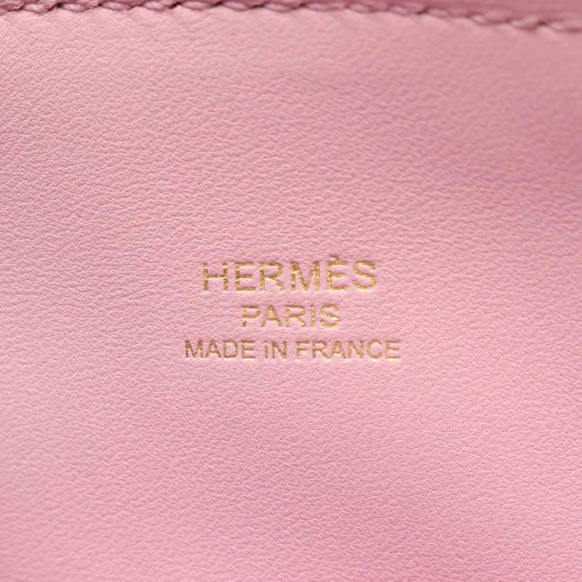 Hermes Brown Pink Evercalf Leather Leather Handbag (Pre-Owned)