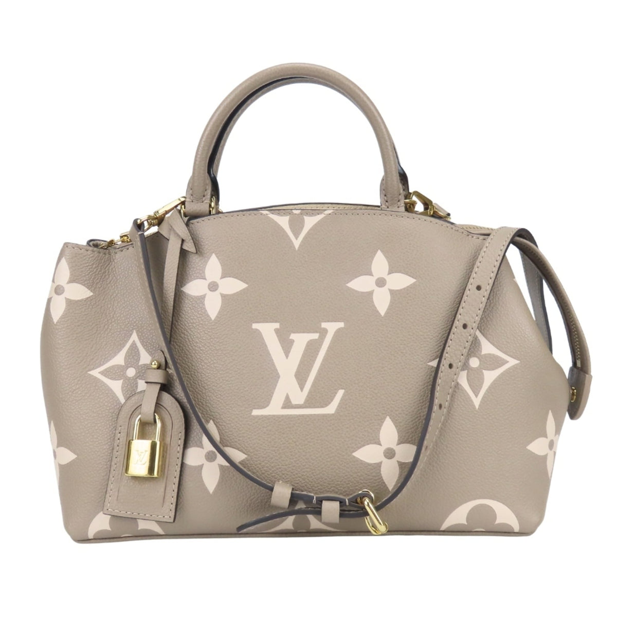 Louis Vuitton Monogram Empreinte Beige Bicolor Ivory Tourterelle Monogram Empreinte Handbag (Pre-Owned)