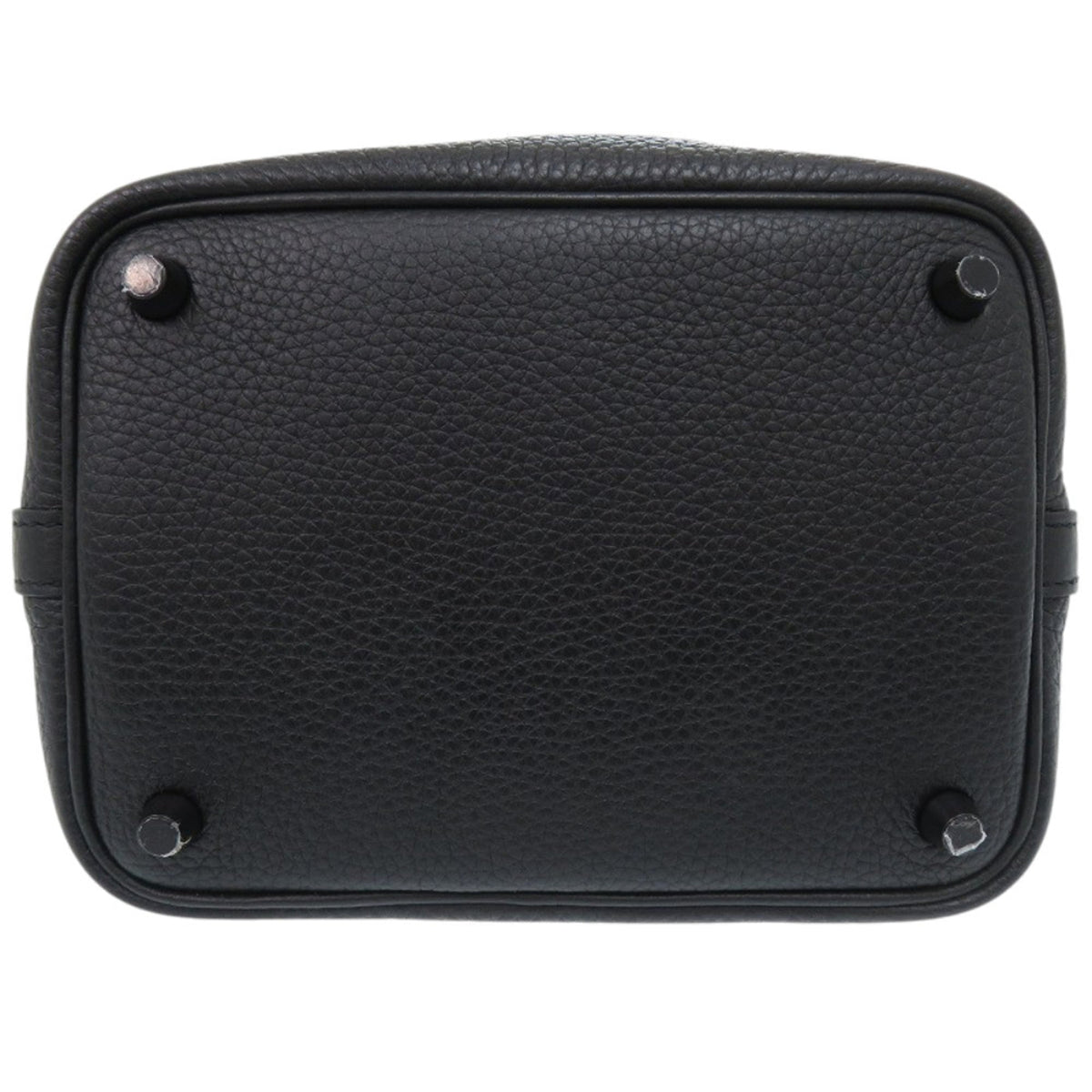 Hermes Black Taurillon Clemence Leather Handbag (Pre-Owned)