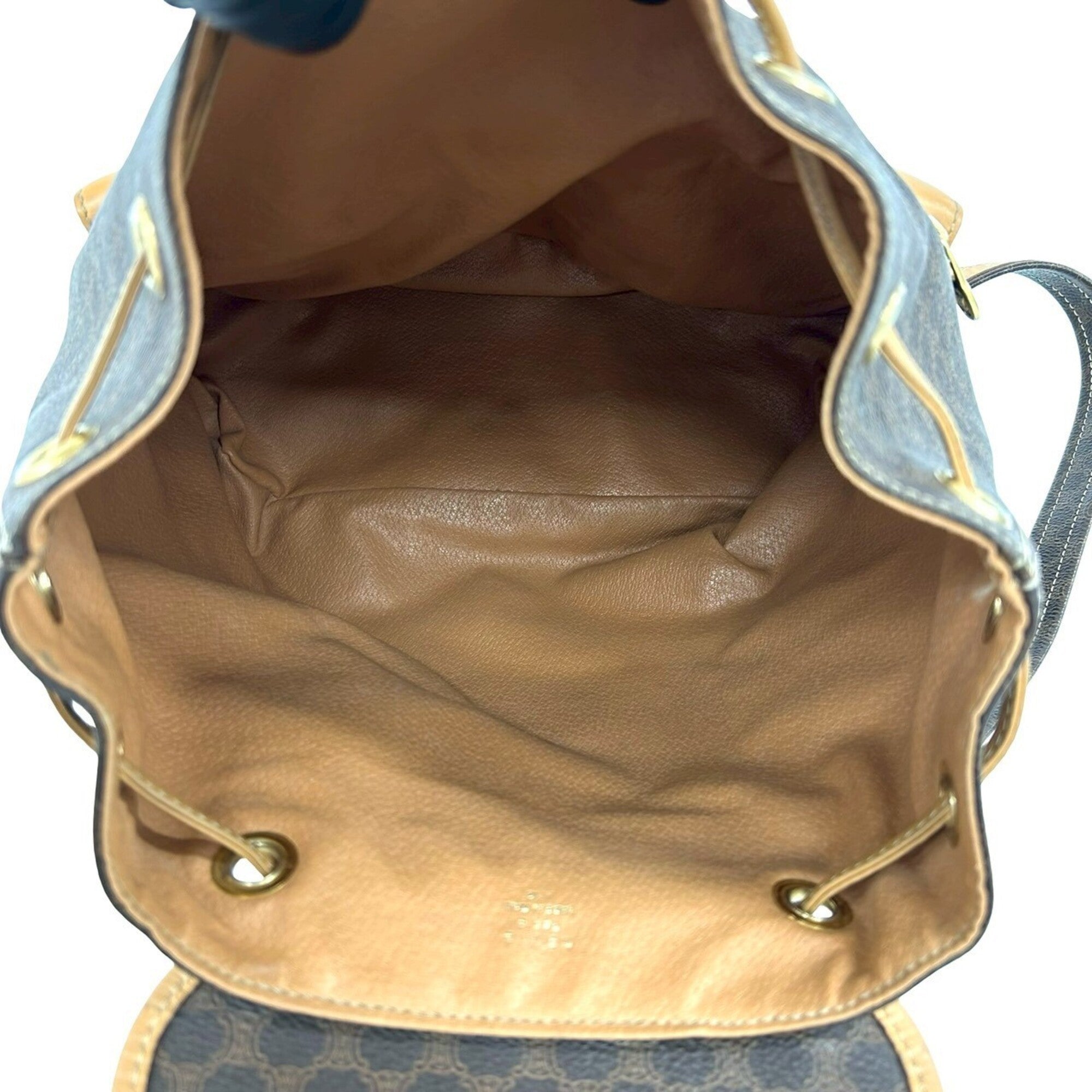 Celine Brown Leather Pvc Backpack (Pre-Owned)