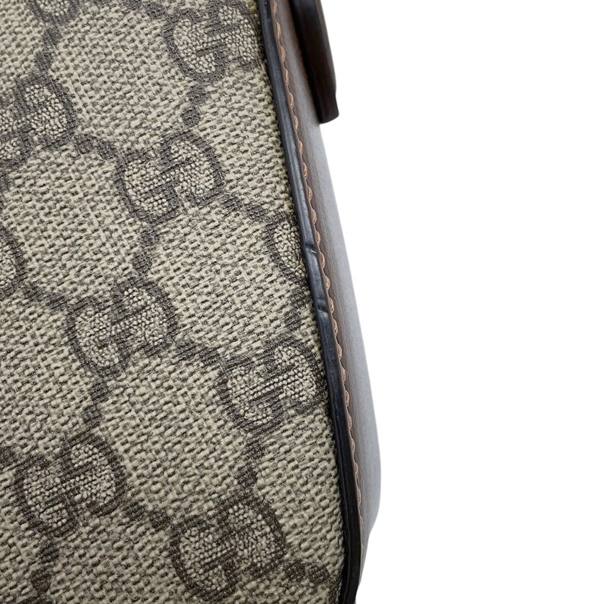 Gucci Beige Brown Gg Supreme Leather Handbag Shoulder Bag (Pre-Owned)