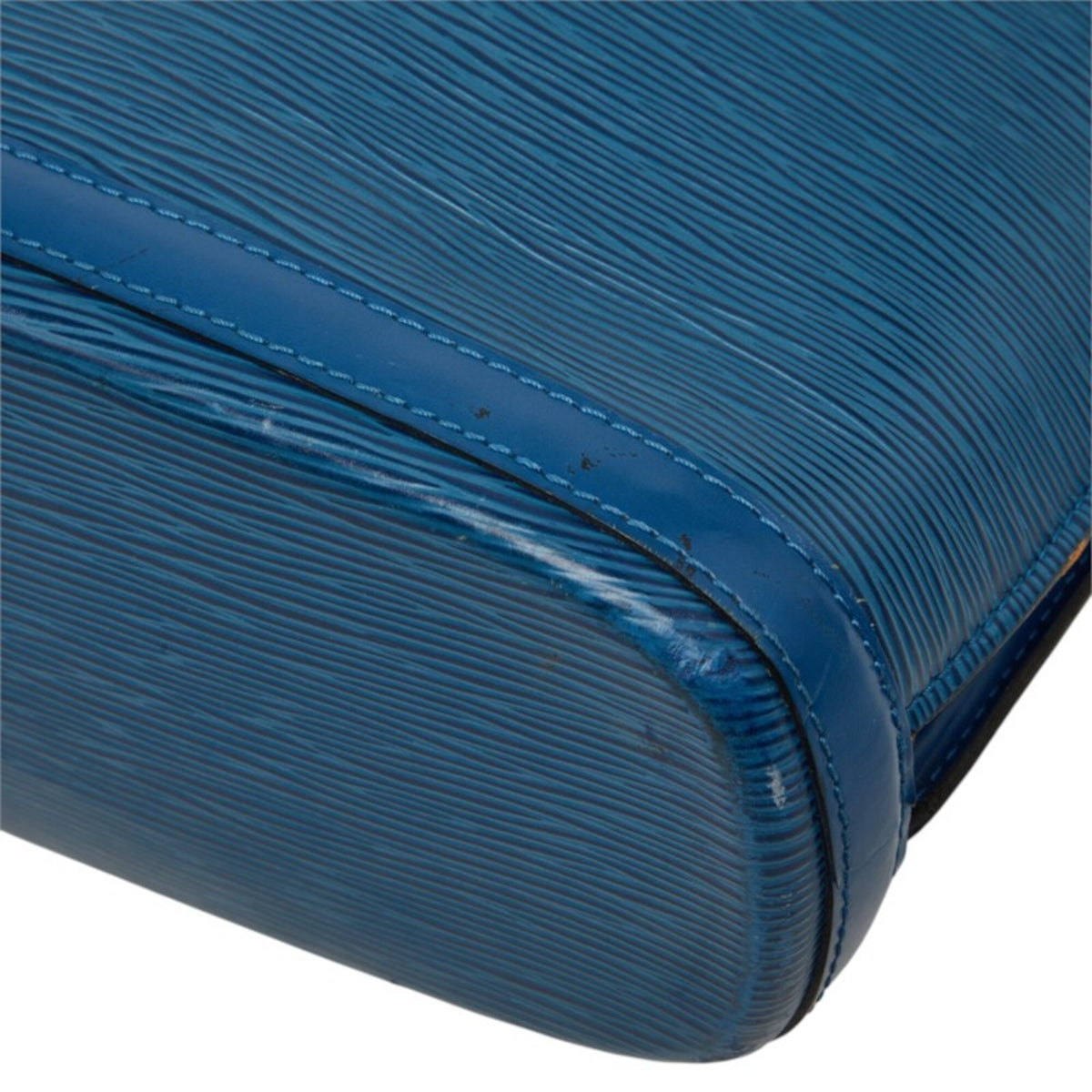 Louis Vuitton Toledo Blue Leather Shoulder Bag Tote Bag (Pre-Owned)