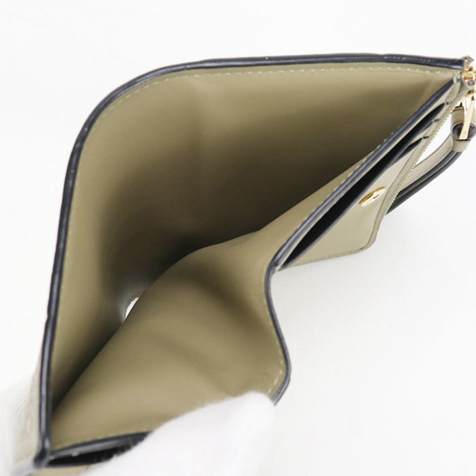 Loewe Khaki Leather Wallet (Bi-Fold) (Pre-Owned)
