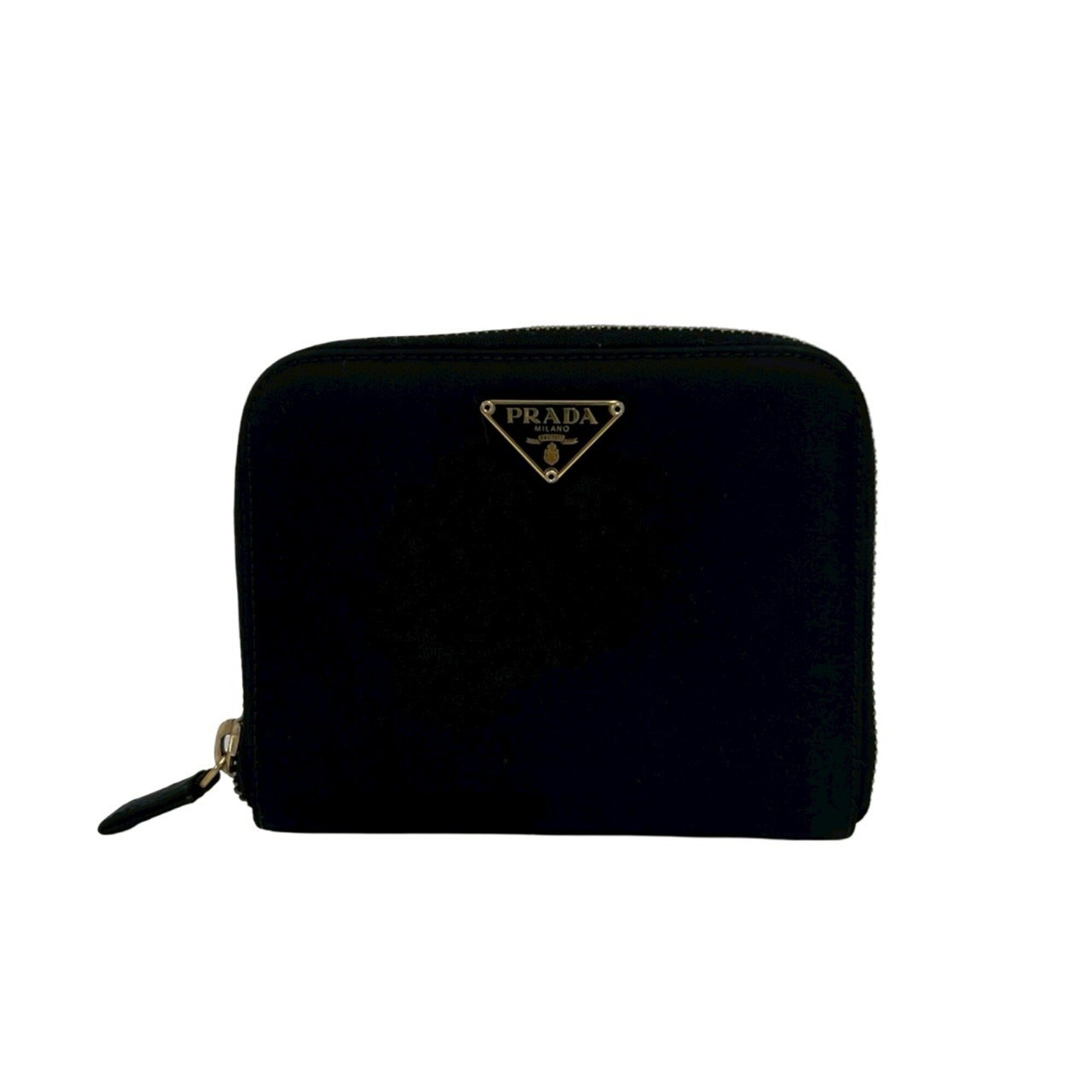Prada Black Nylon Leather Wallet (Bi-Fold) (Pre-Owned)