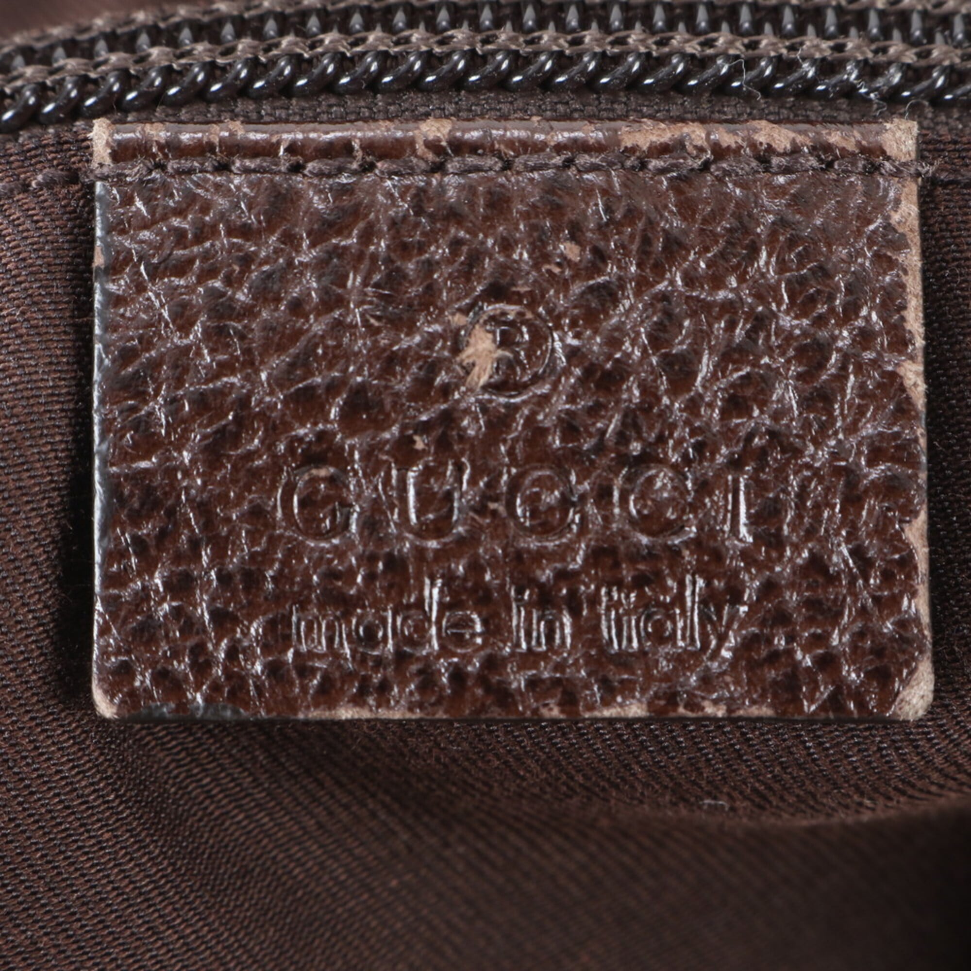 Gucci Sherry Line Beige Brown Leather Canvas Handbag Tote Bag (Pre-Owned)