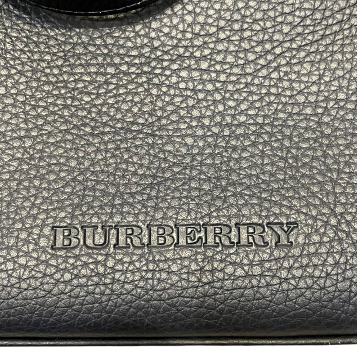 Burberry Navy Leather Tote Bag (Pre-Owned)