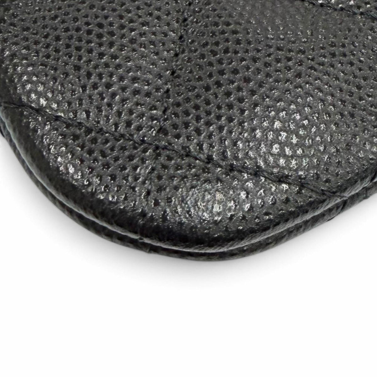 Chanel Black Burgundy Leather Pouch (Pre-Owned)