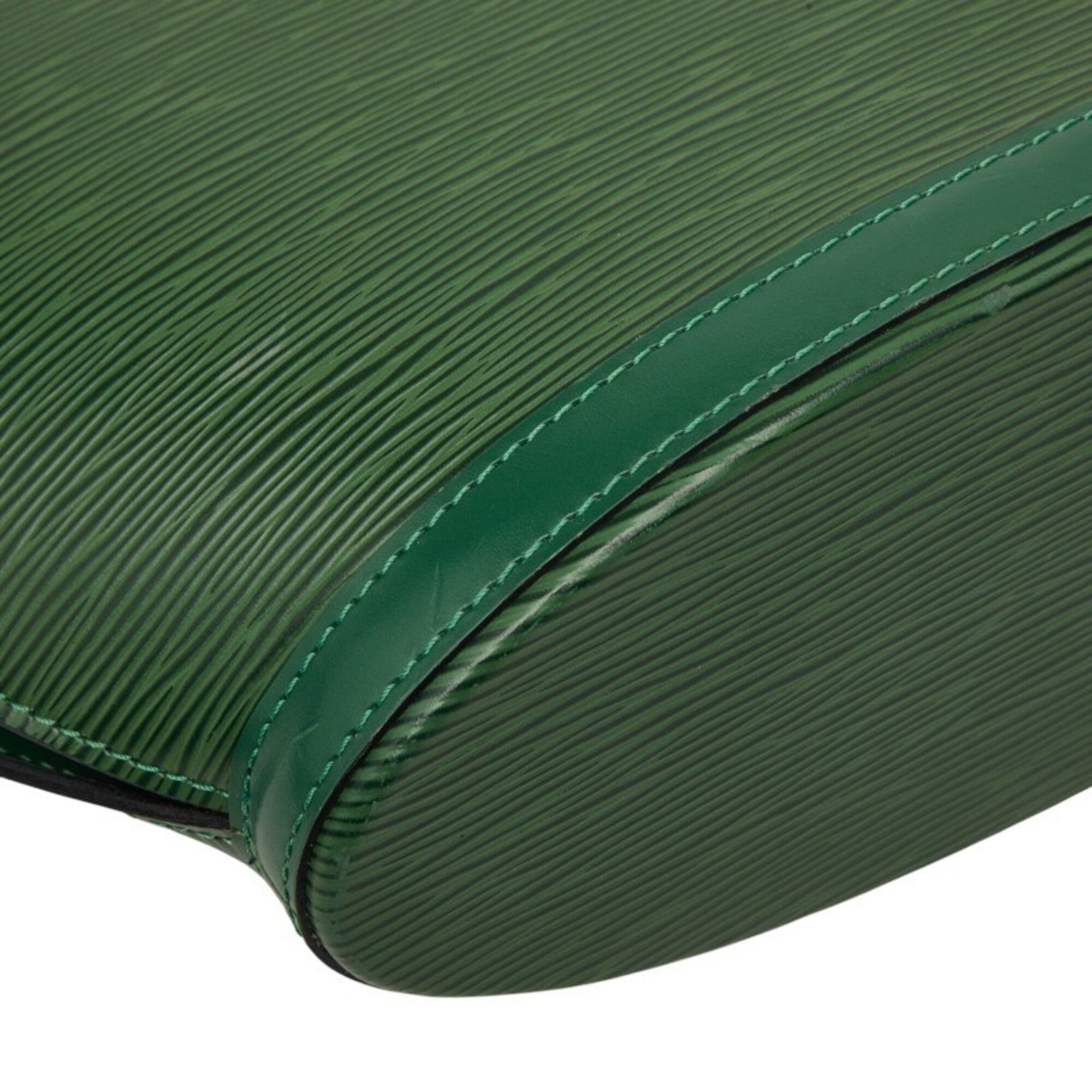 Louis Vuitton Borneo Green Leather Handbag (Pre-Owned)