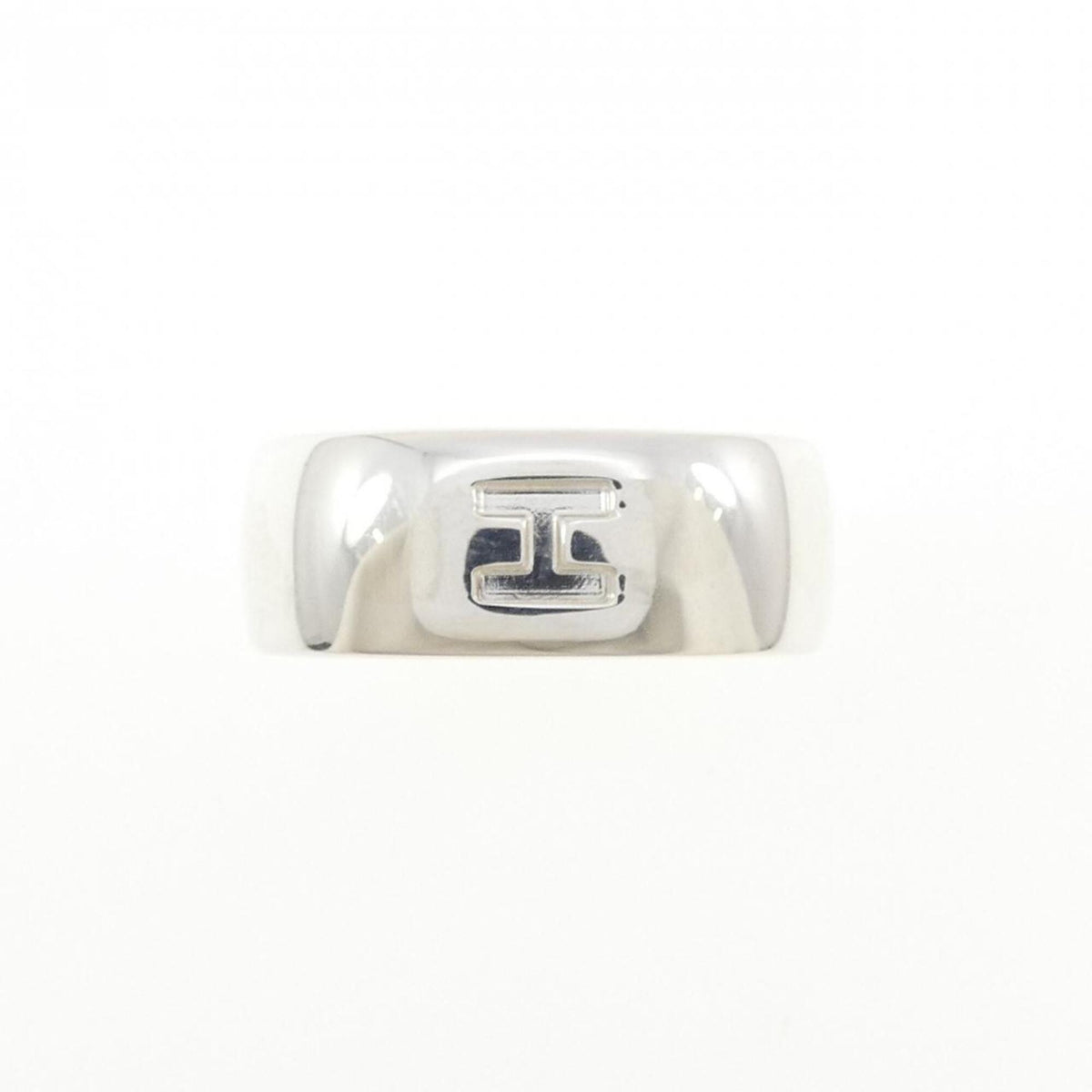 Hermes Silver 925 Band Ring (Pre-Owned)