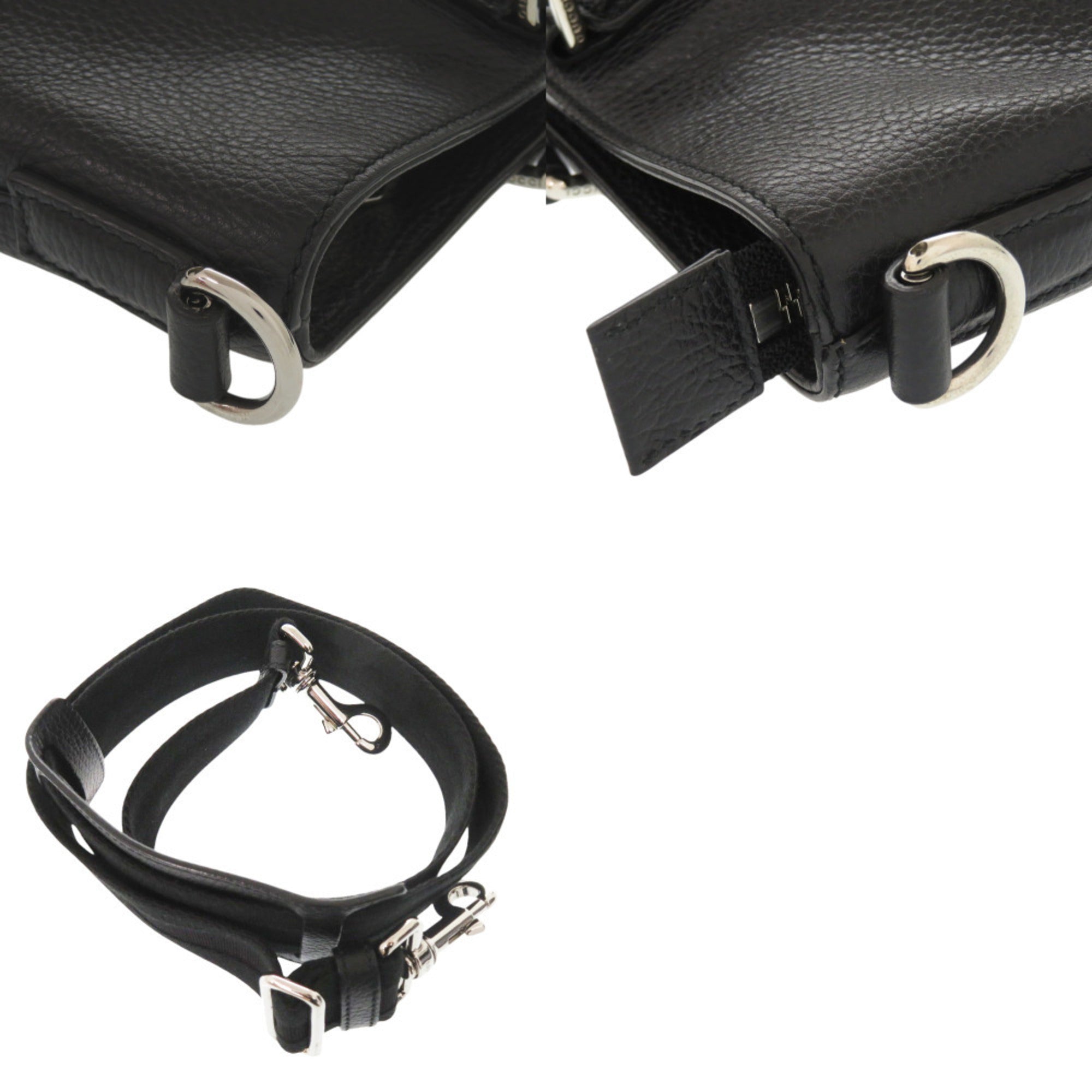 Gucci Black Leather Handbag (Pre-Owned)