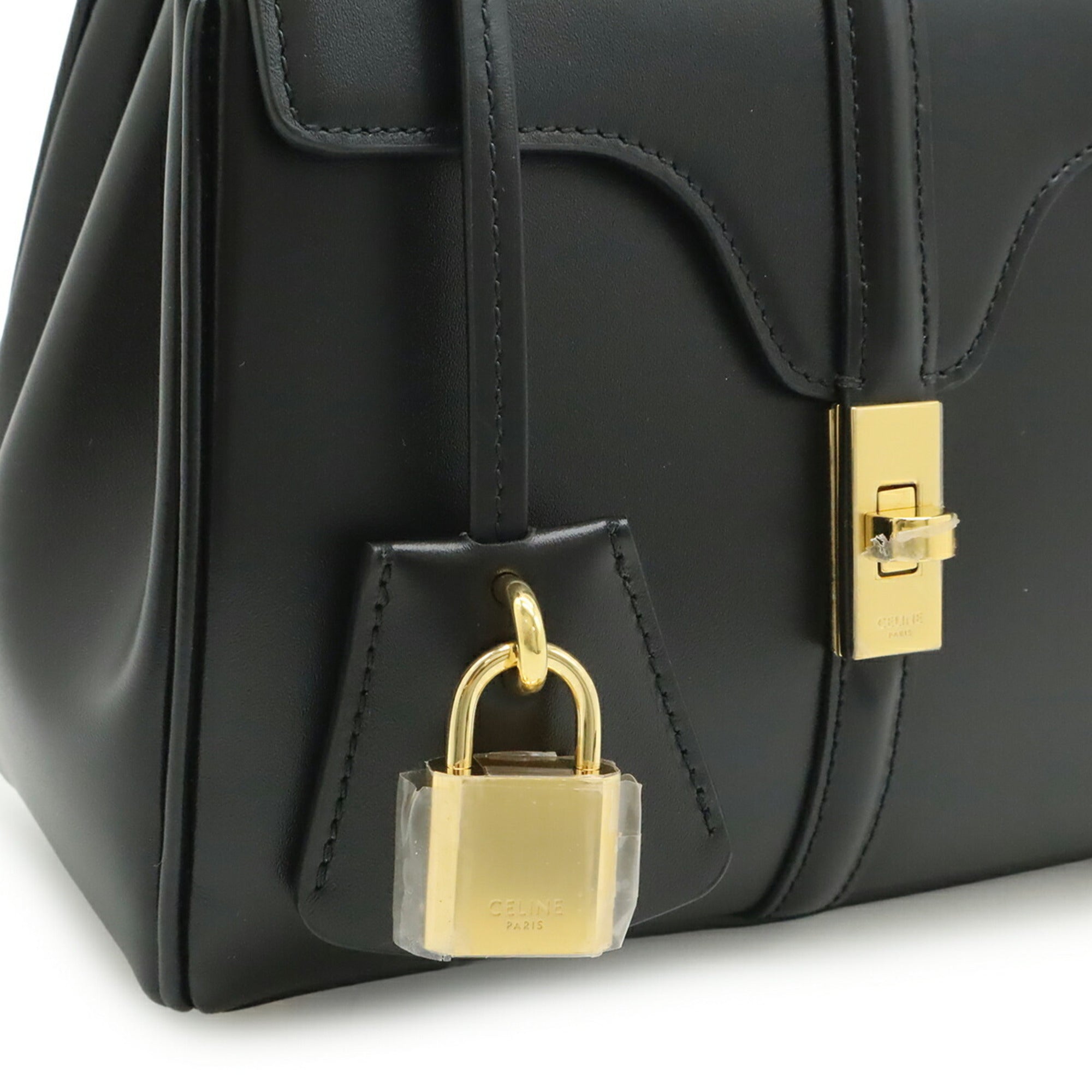 Celine Black Leather Handbag Shoulder Bag (Pre-Owned)
