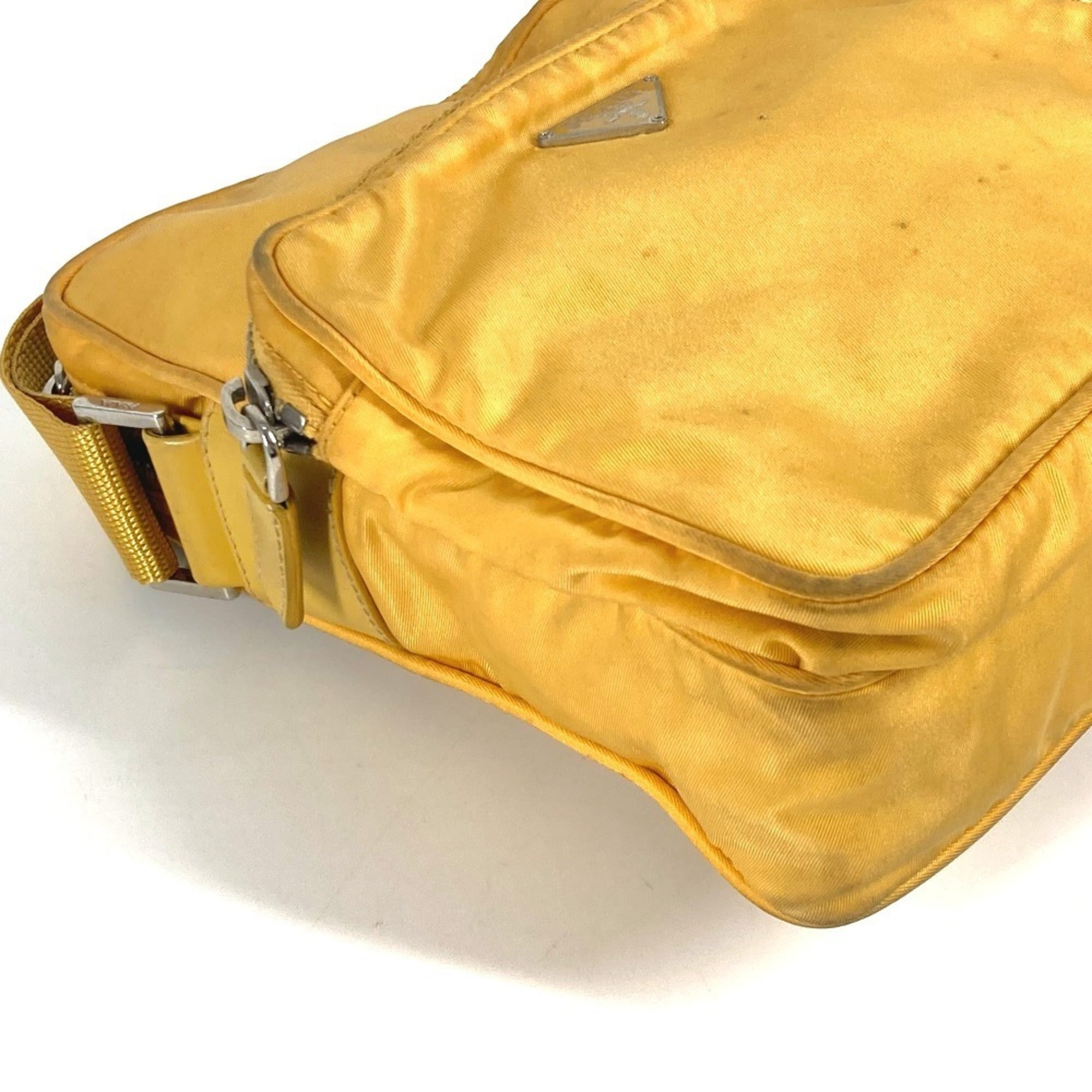 Prada Yellow Nylon Pochette Shoulder Bag (Pre-Owned)