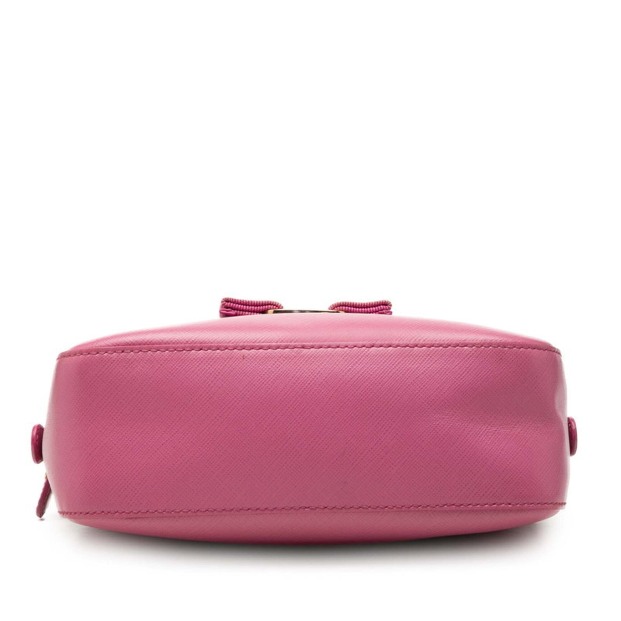 Salvatore Ferragamo Pink Leather Shoulder Bag (Pre-Owned)