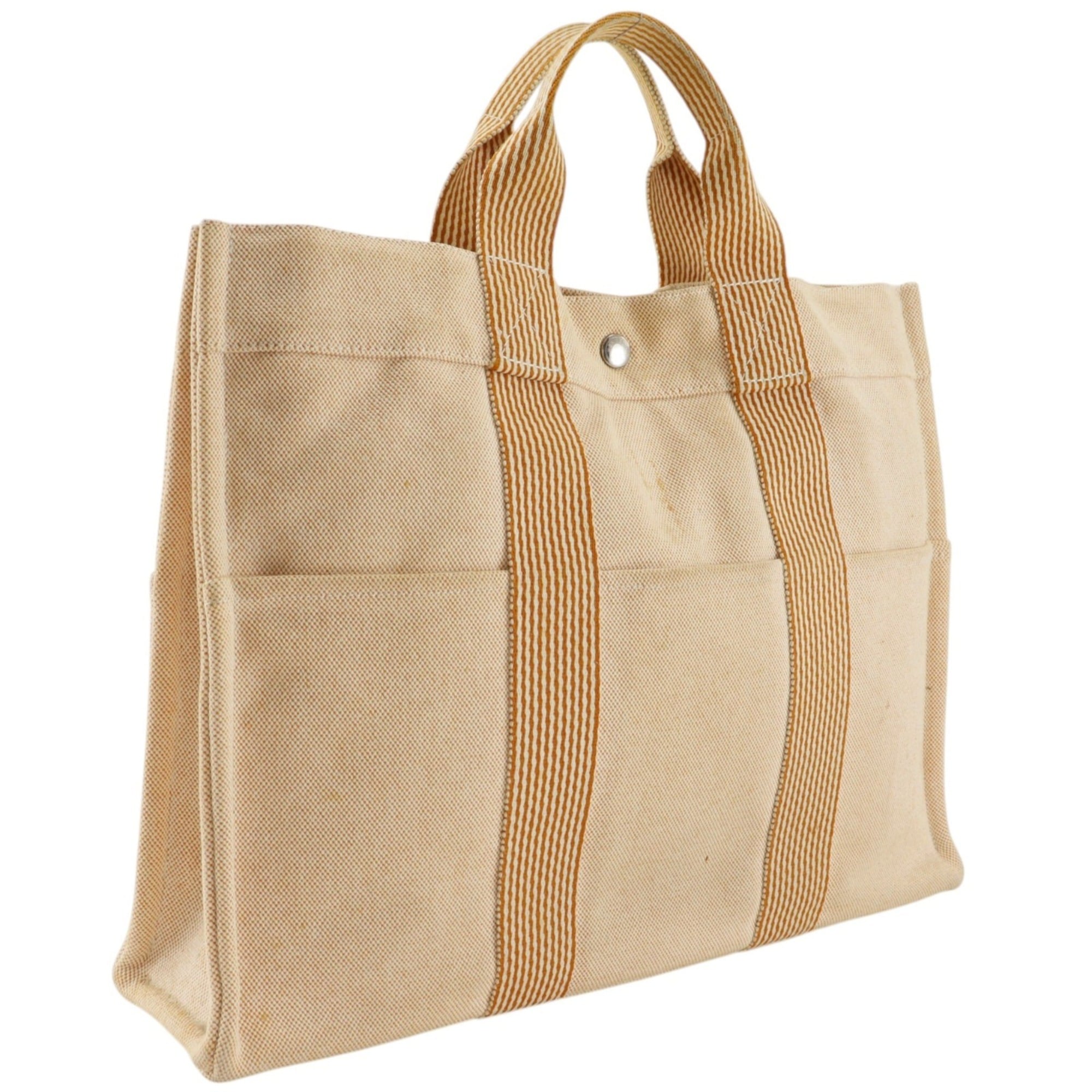 Hermes Orange Canvas Handbag (Pre-Owned)