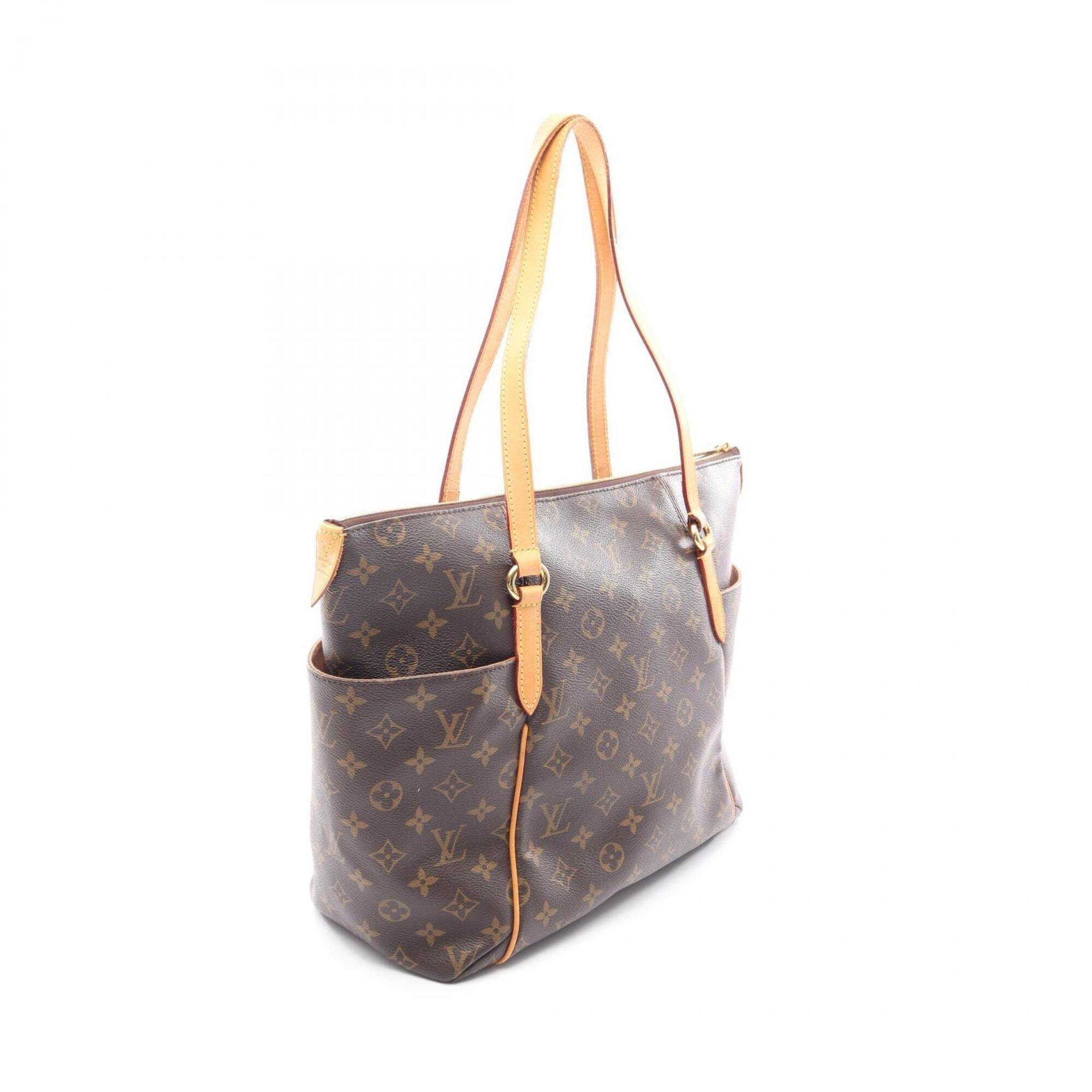 Louis Vuitton Brown Pvc Coated Canvas Leather Handbag Tote Bag (Pre-Owned)