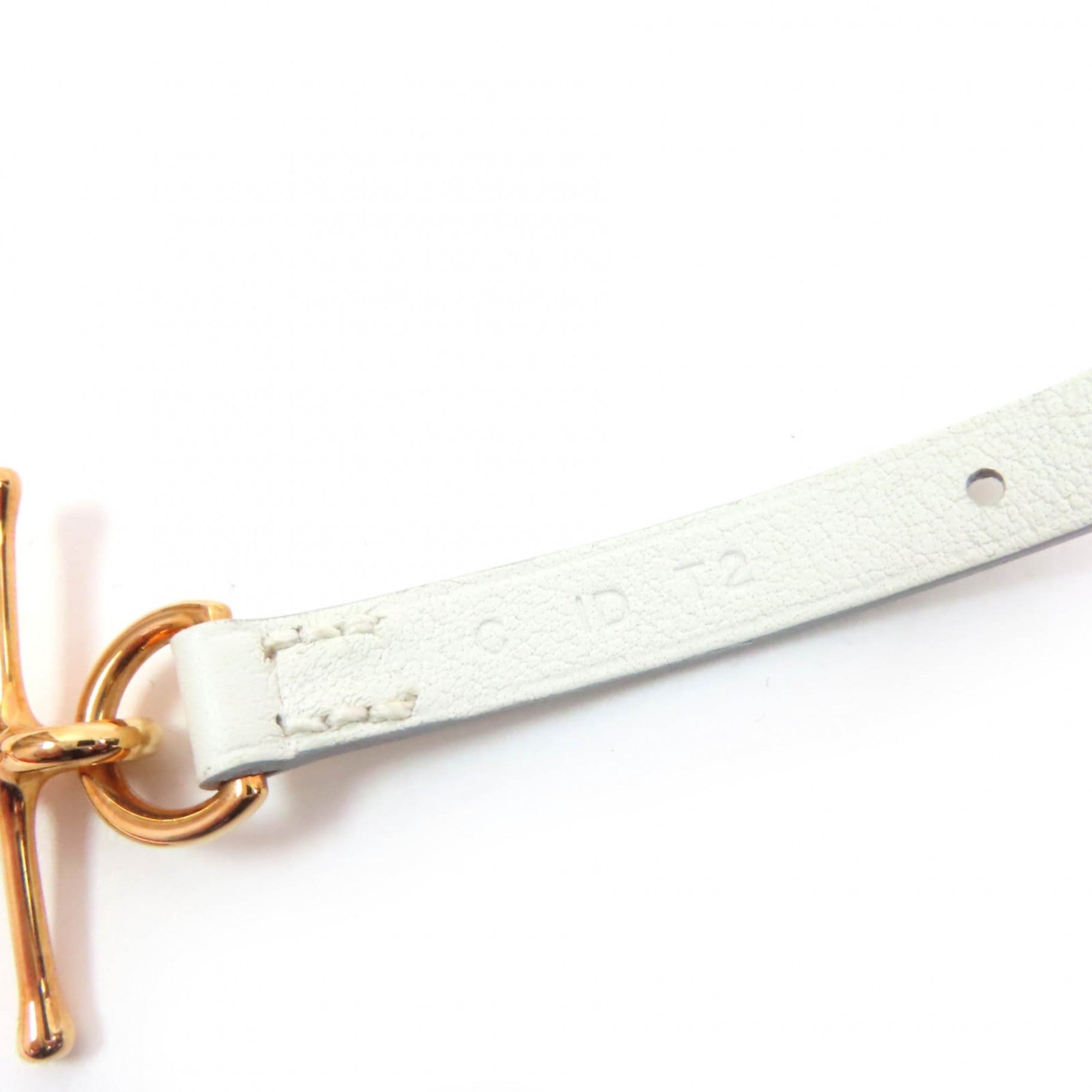 Hermes Pink Gold White Charm Bracelet (Pre-Owned)