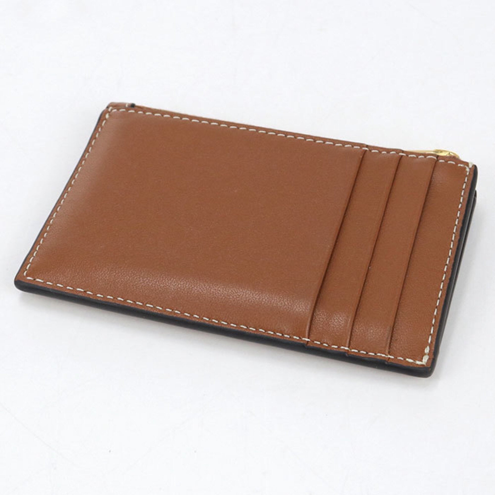 Celine Brown Leather Coin Purse/Coin Case (Pre-Owned)