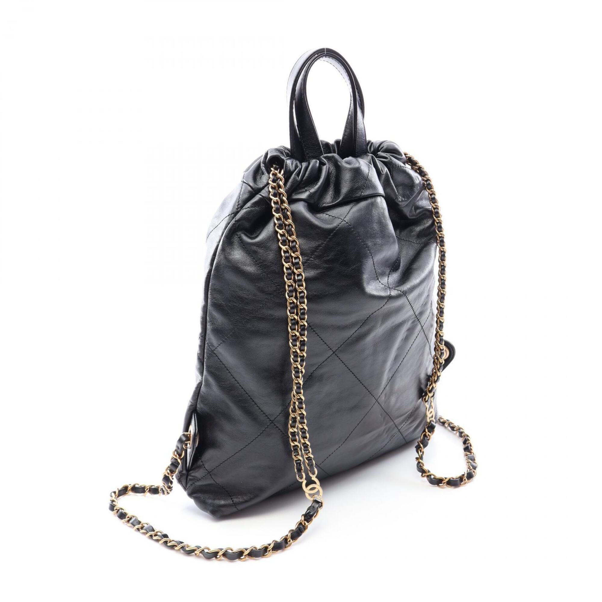 Chanel Black Leather Backpack (Pre-Owned)