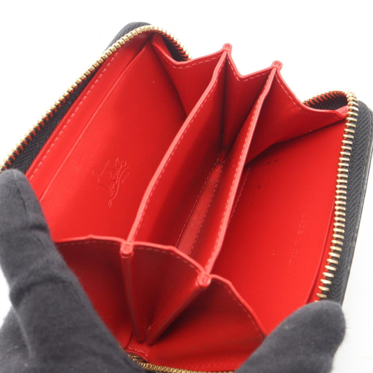 Christian Louboutin Black Leather Coin Purse/Coin Case (Pre-Owned)