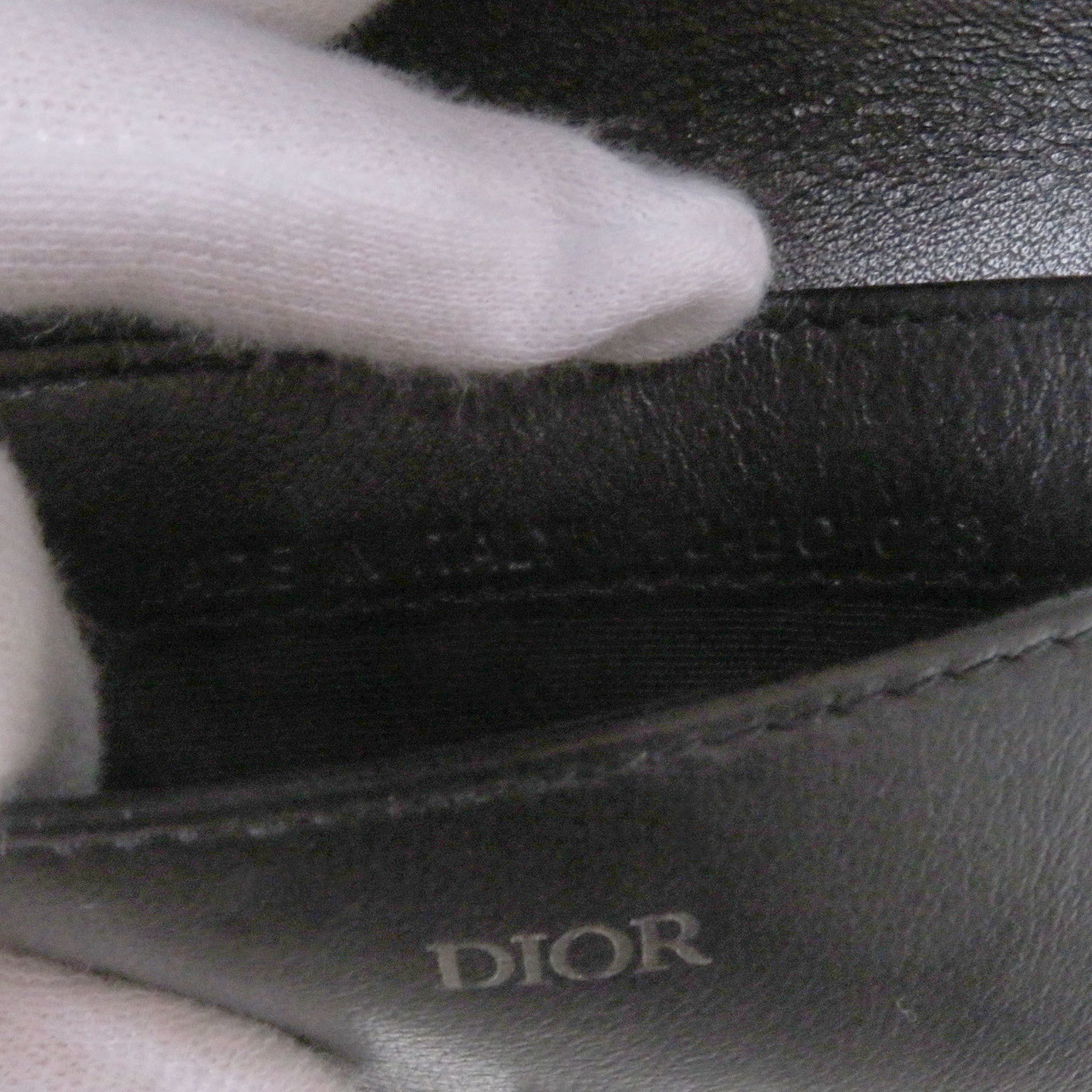 Dior Homme Beige Navy Canvas Leather Pouch (Pre-Owned)