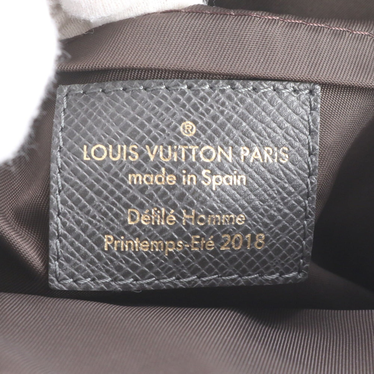 Louis Vuitton Blue Brown Leather Coated Canvas Messenger Bag Shoulder Bag (Pre-Owned)