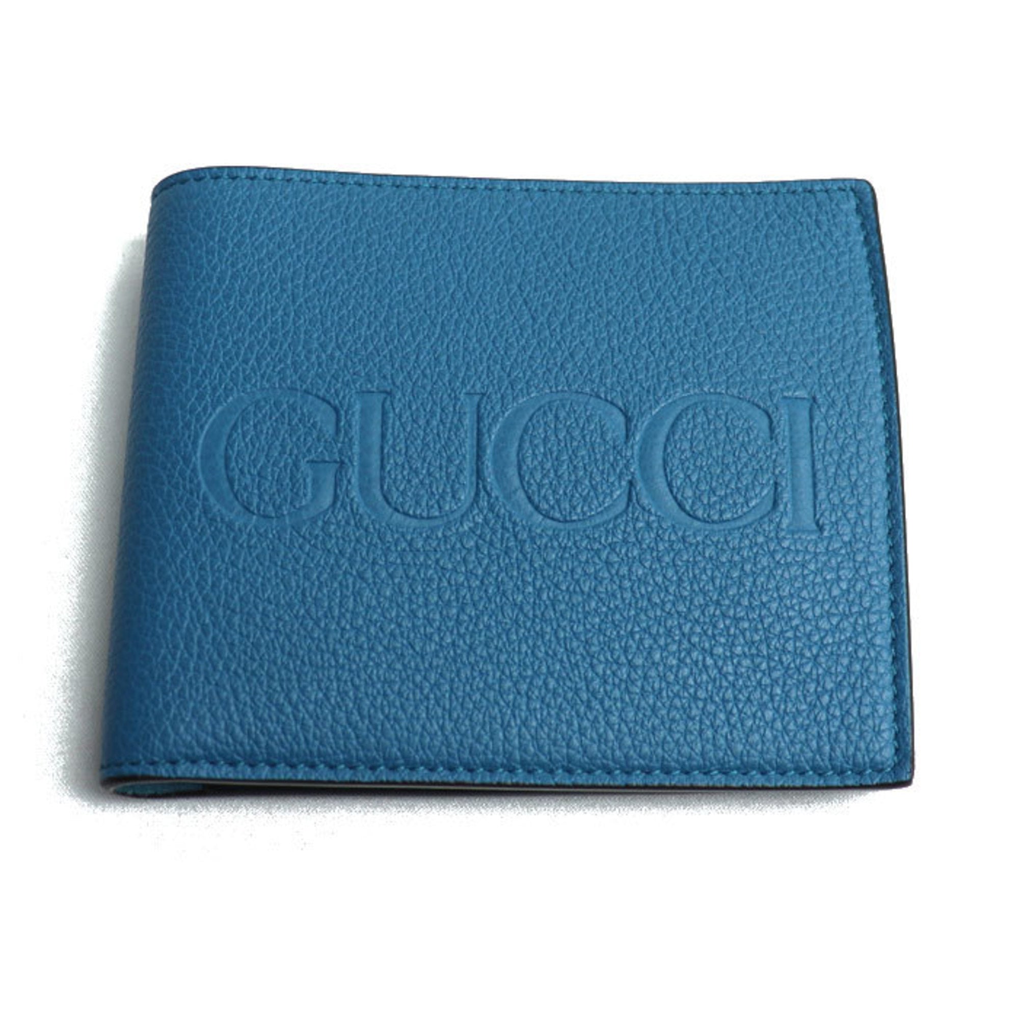 Gucci Blue Leather Wallet (Bi-Fold) (Pre-Owned)