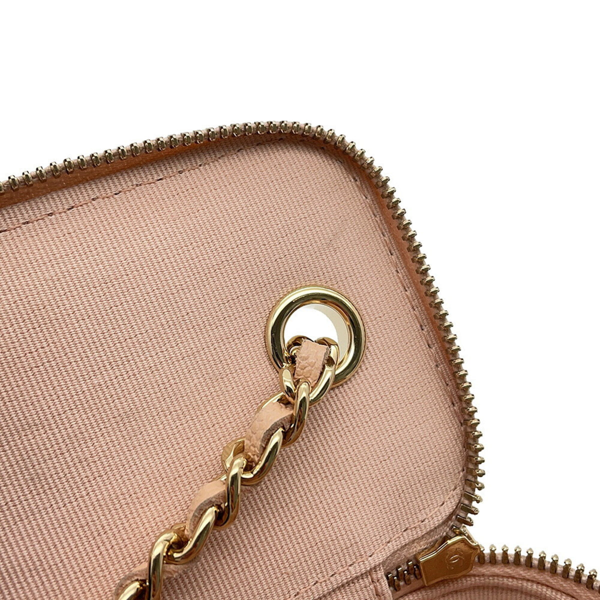 Chanel Matelasse Pink Beige Grained Calfskin Handbag Shoulder Bag (Pre-Owned)