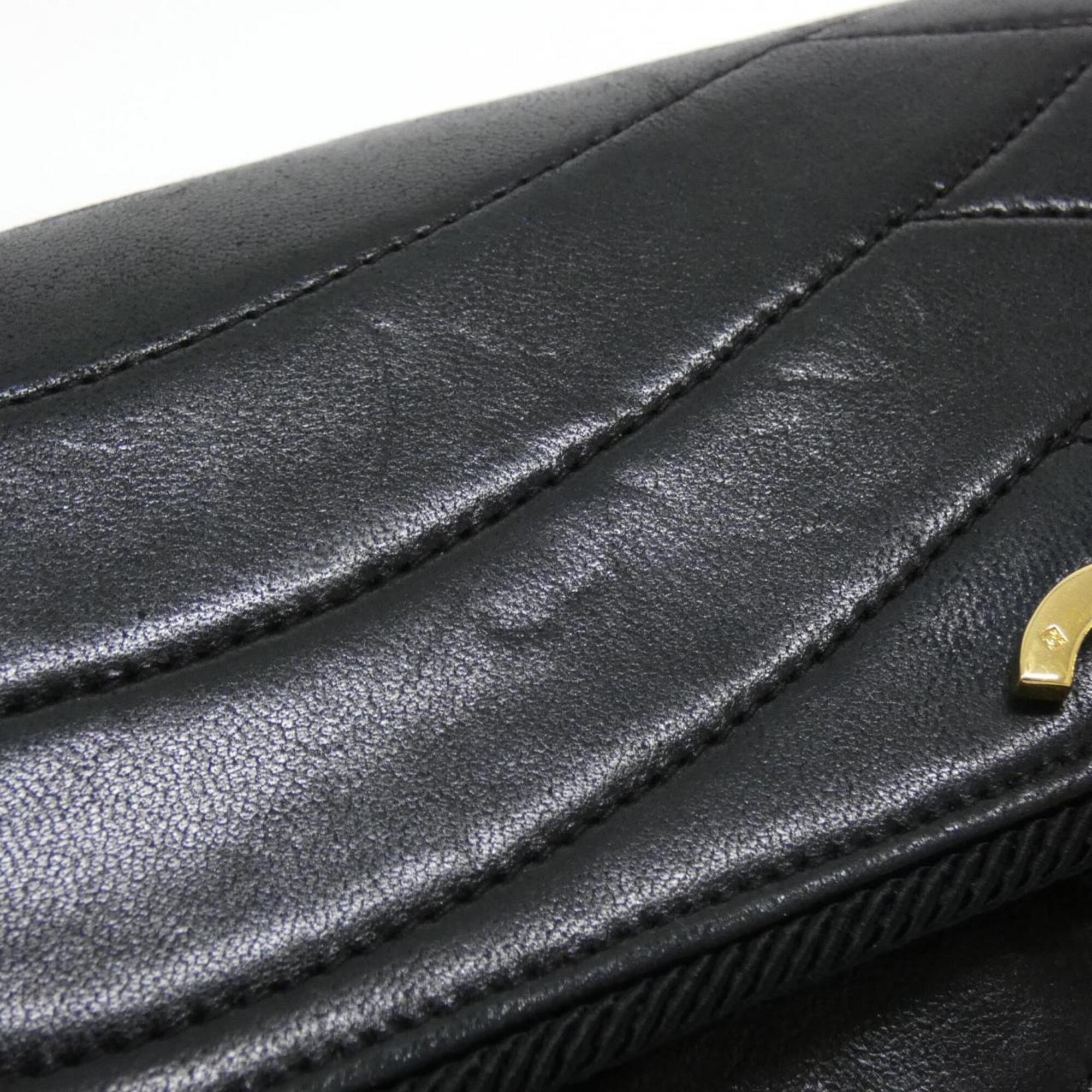 Chanel Black Leather Shoulder Bag (Pre-Owned)