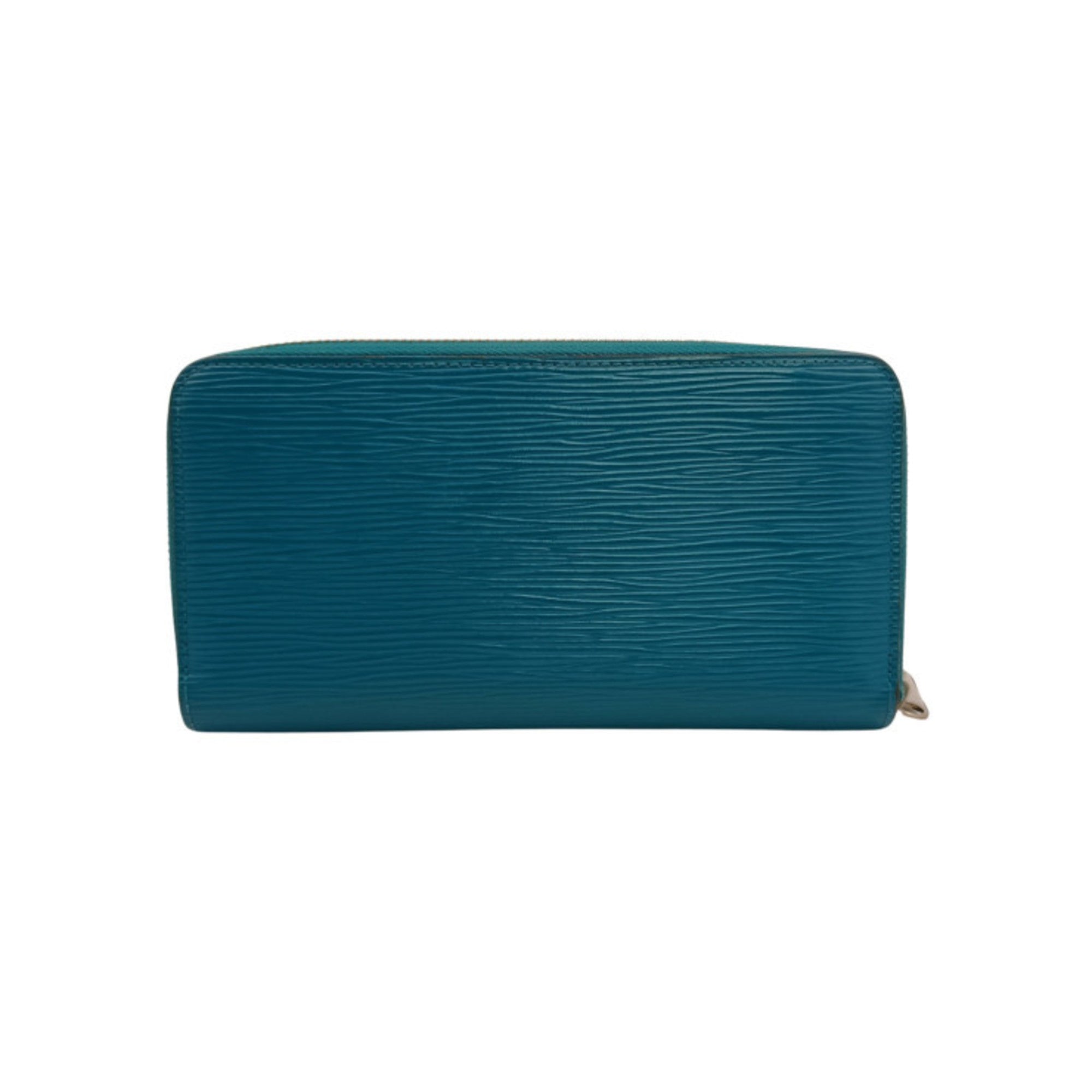 Louis Vuitton Epi Blue Cyan Epi Leather Long Wallet (Bi-Fold) (Pre-Owned)